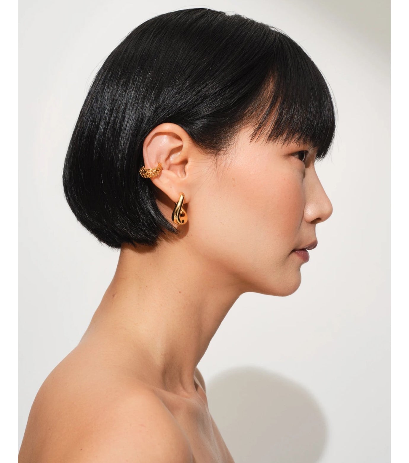 Maze Ear Cuff Gold