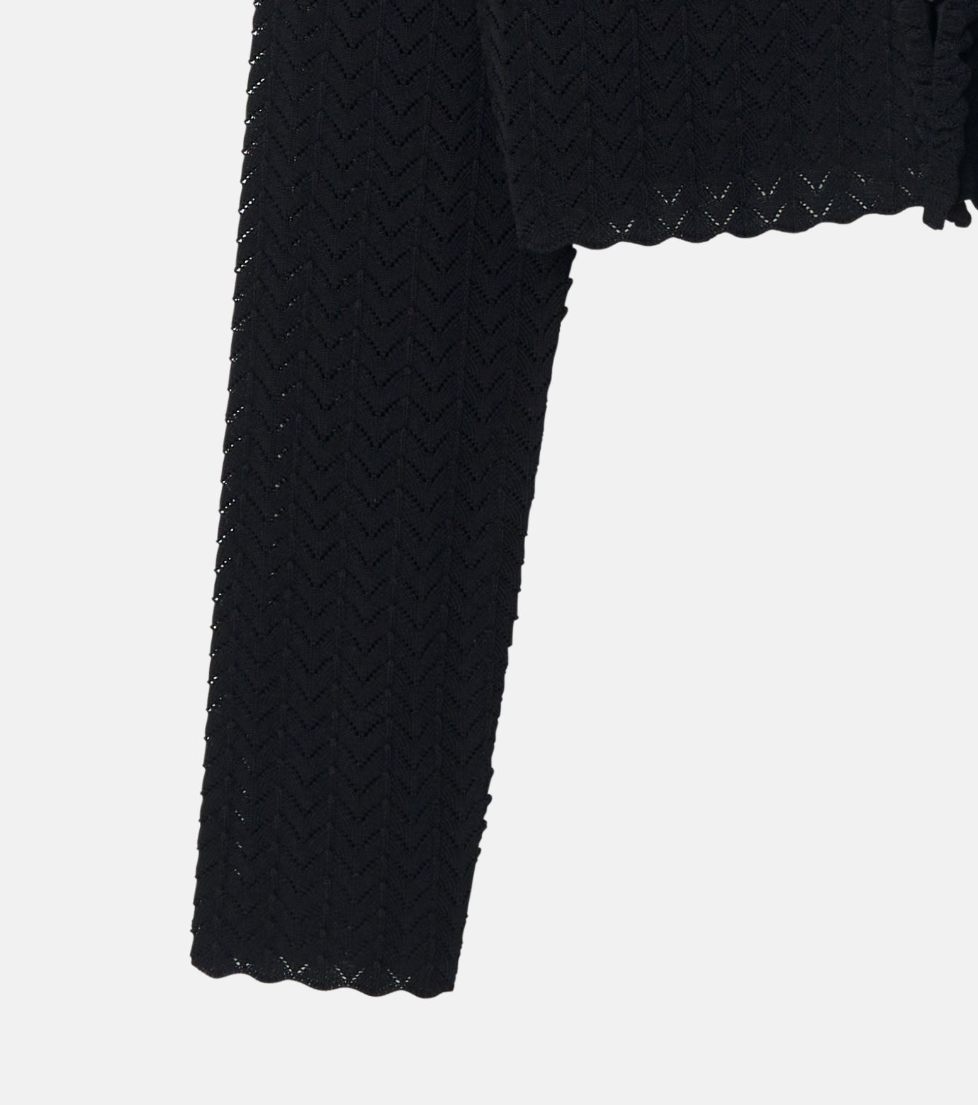 Eyelet Pattern Knit Cardigan