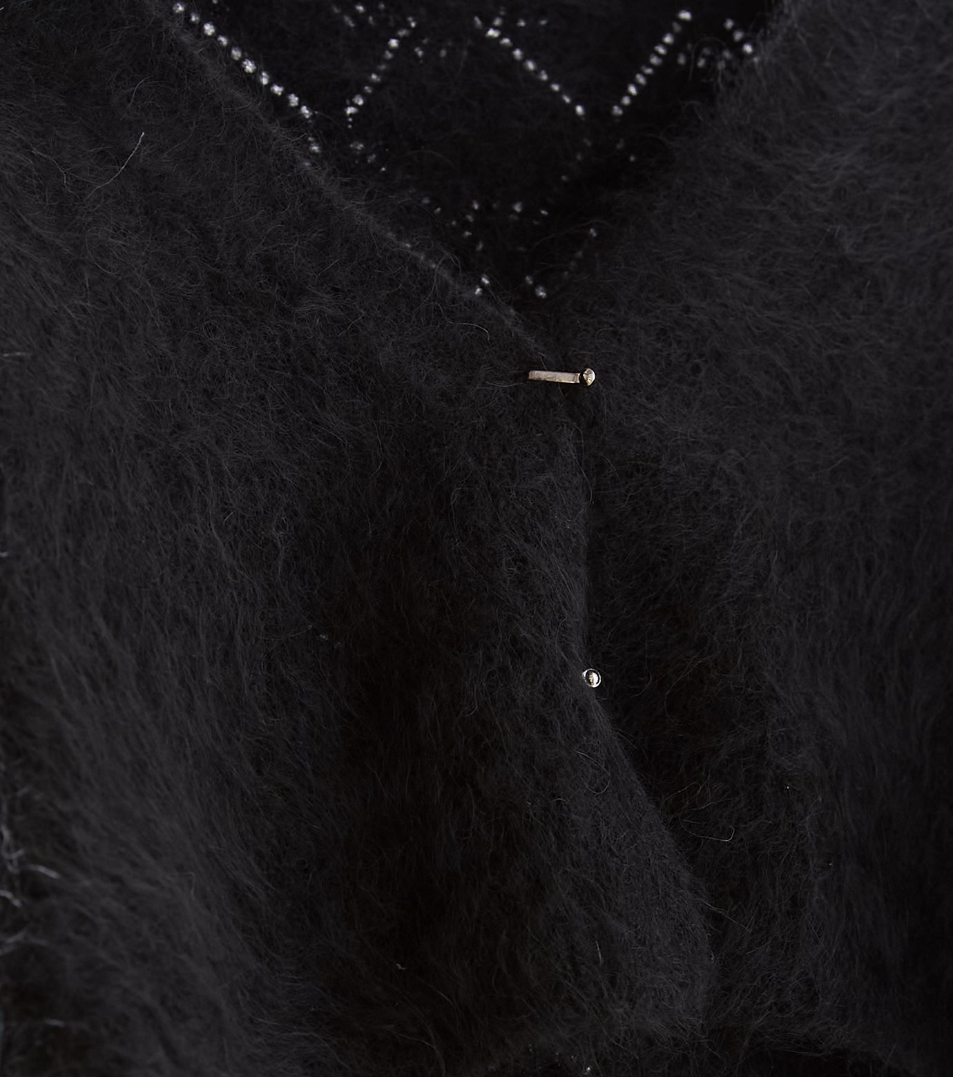 Eyelet Pattern Cropped Cadigan