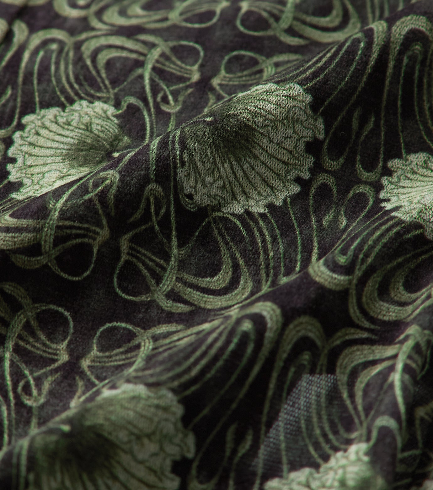 Flocky Print Highneck Tee