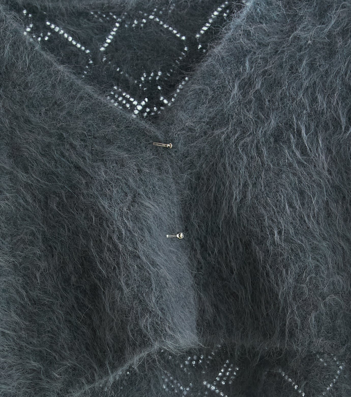 Eyelet Pattern Cropped Cadigan