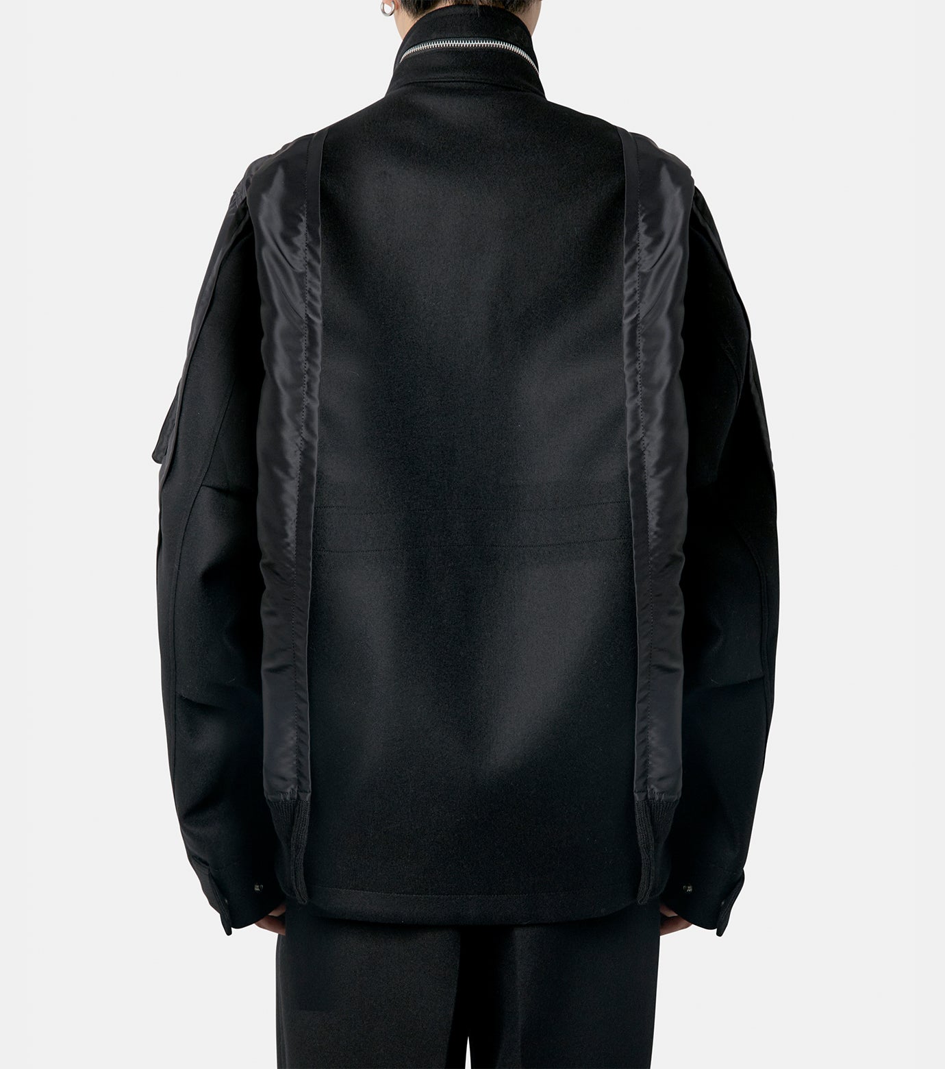 Wool Melton x Nylon Twill Blouson