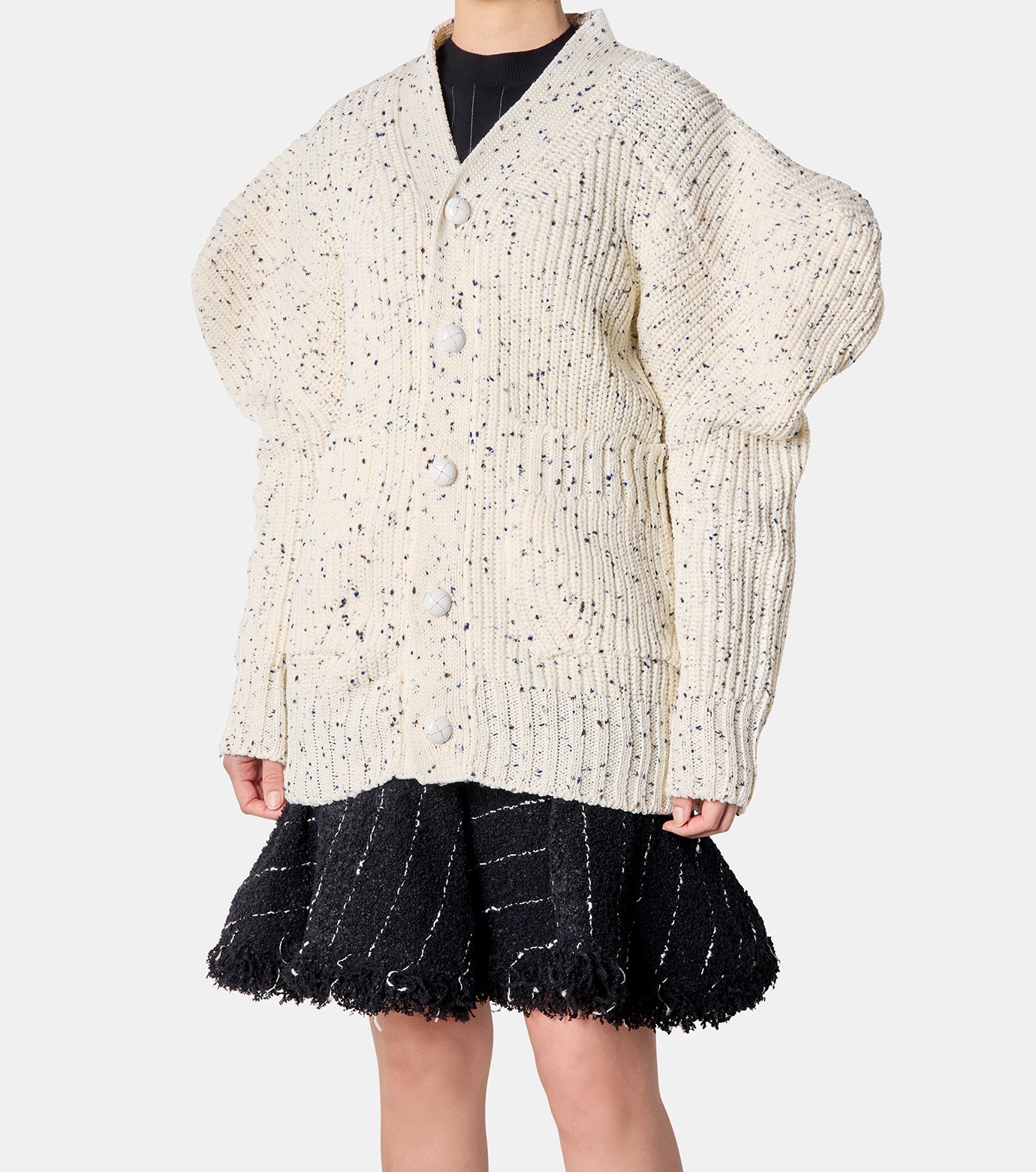 Nep Yarn Knit Cardigan
