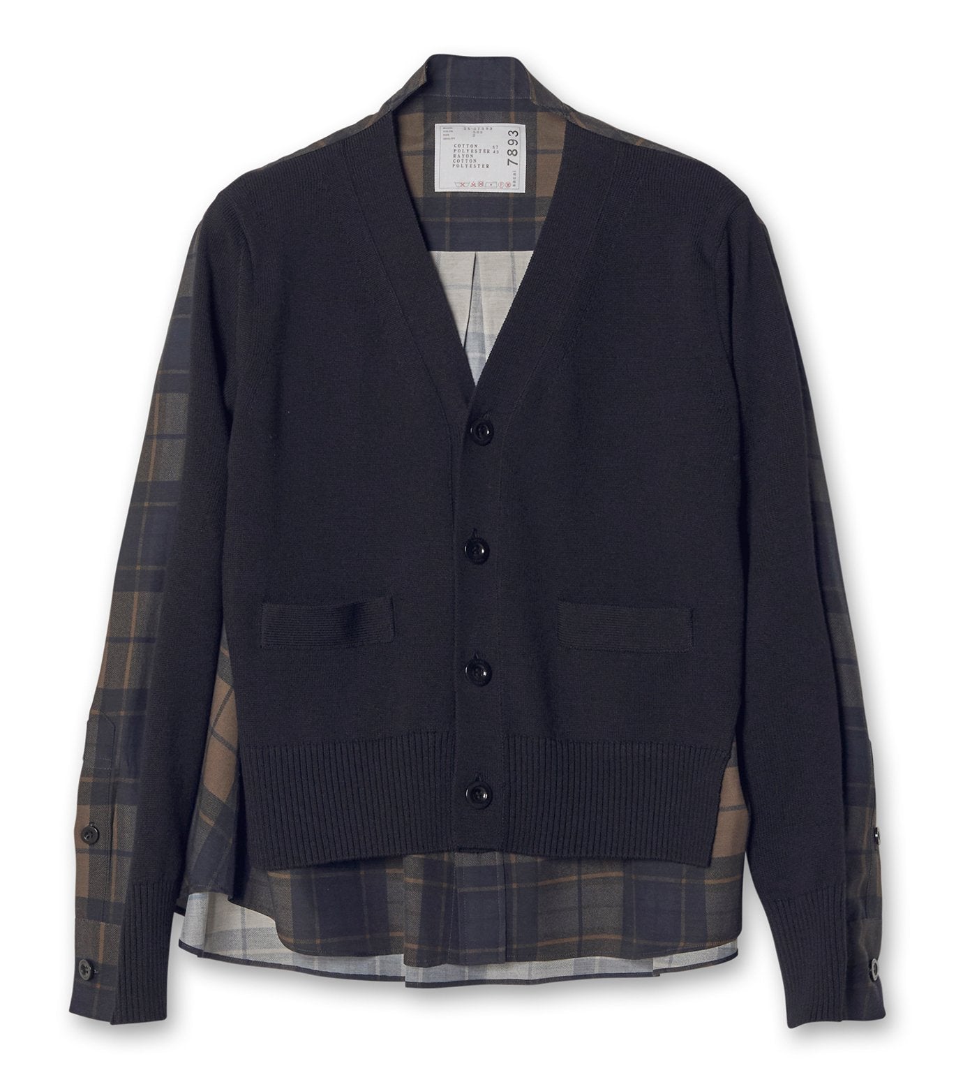 Plaid Print Cardigan