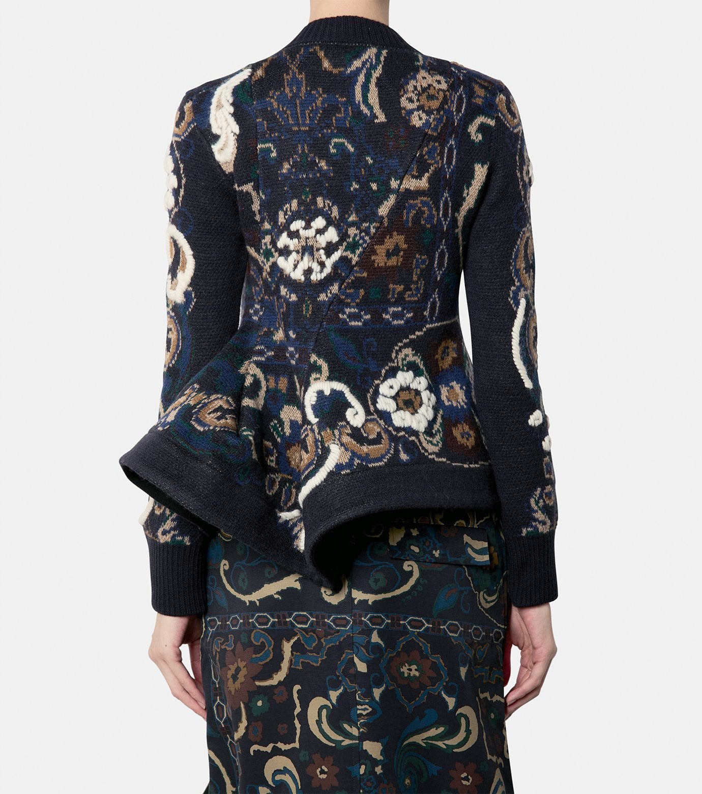 Floral Jacquard Knit Pullover