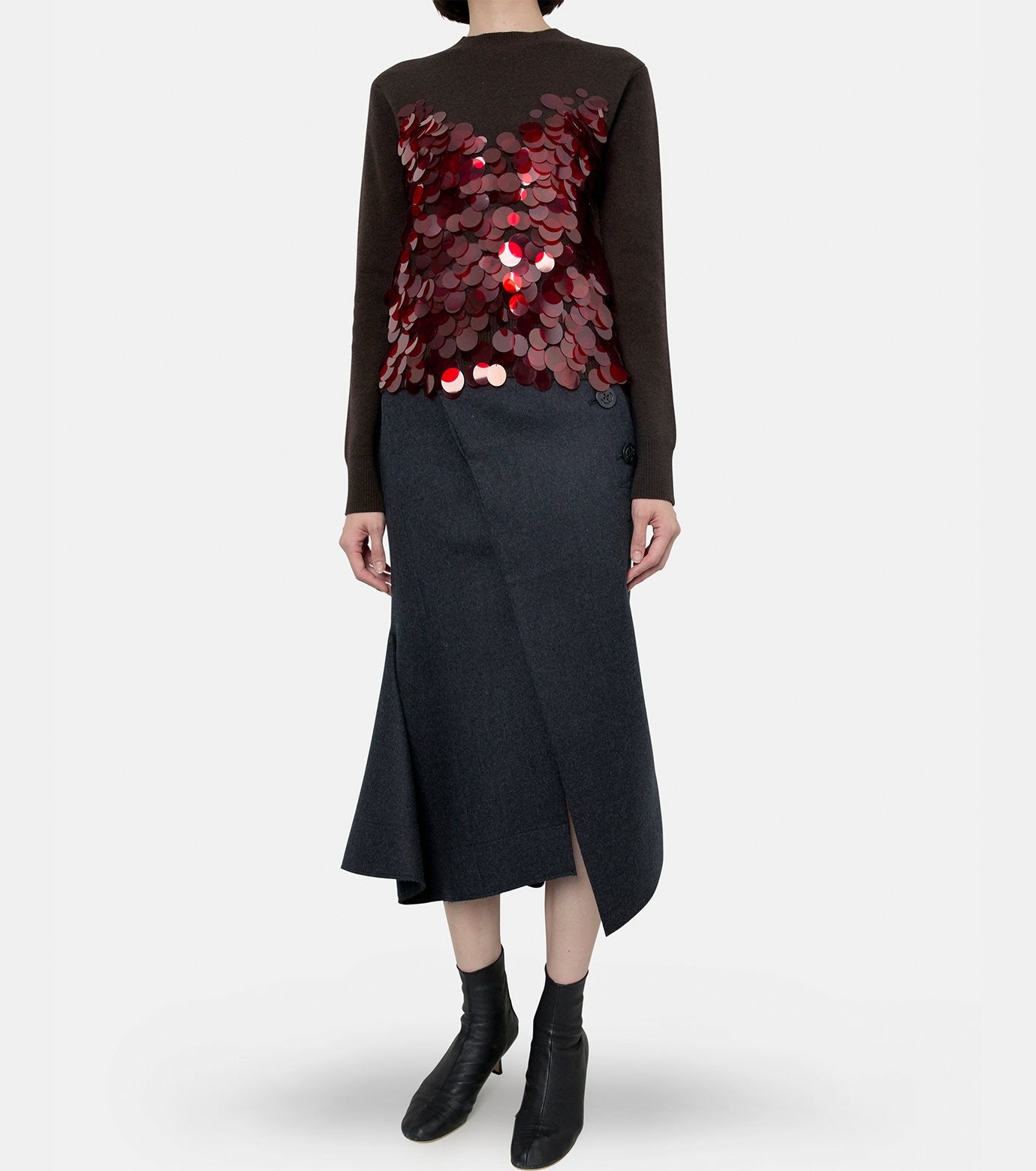 Sequin Embroidery x Wool Knit PO