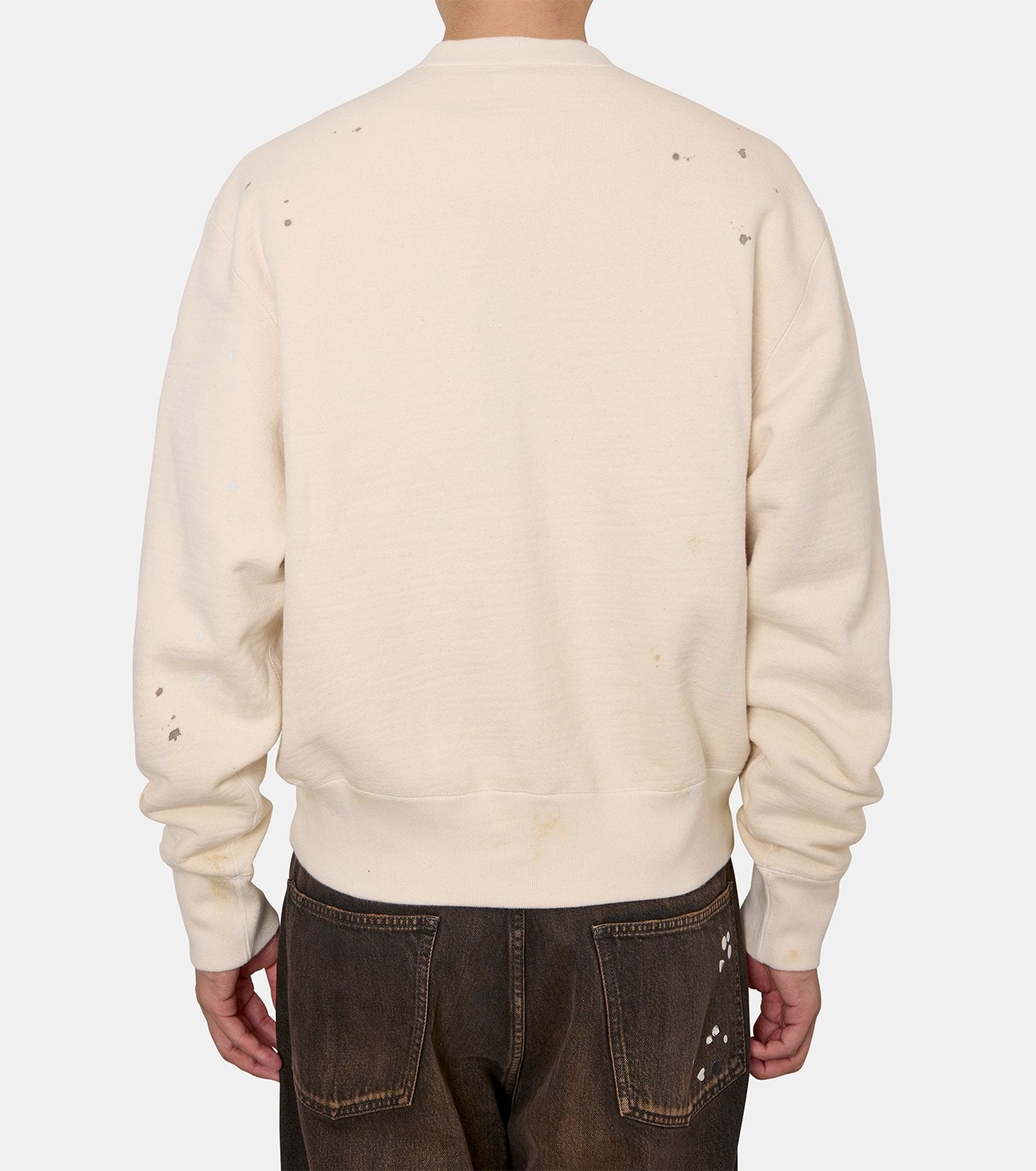 Vintage-effect sweat cardigan