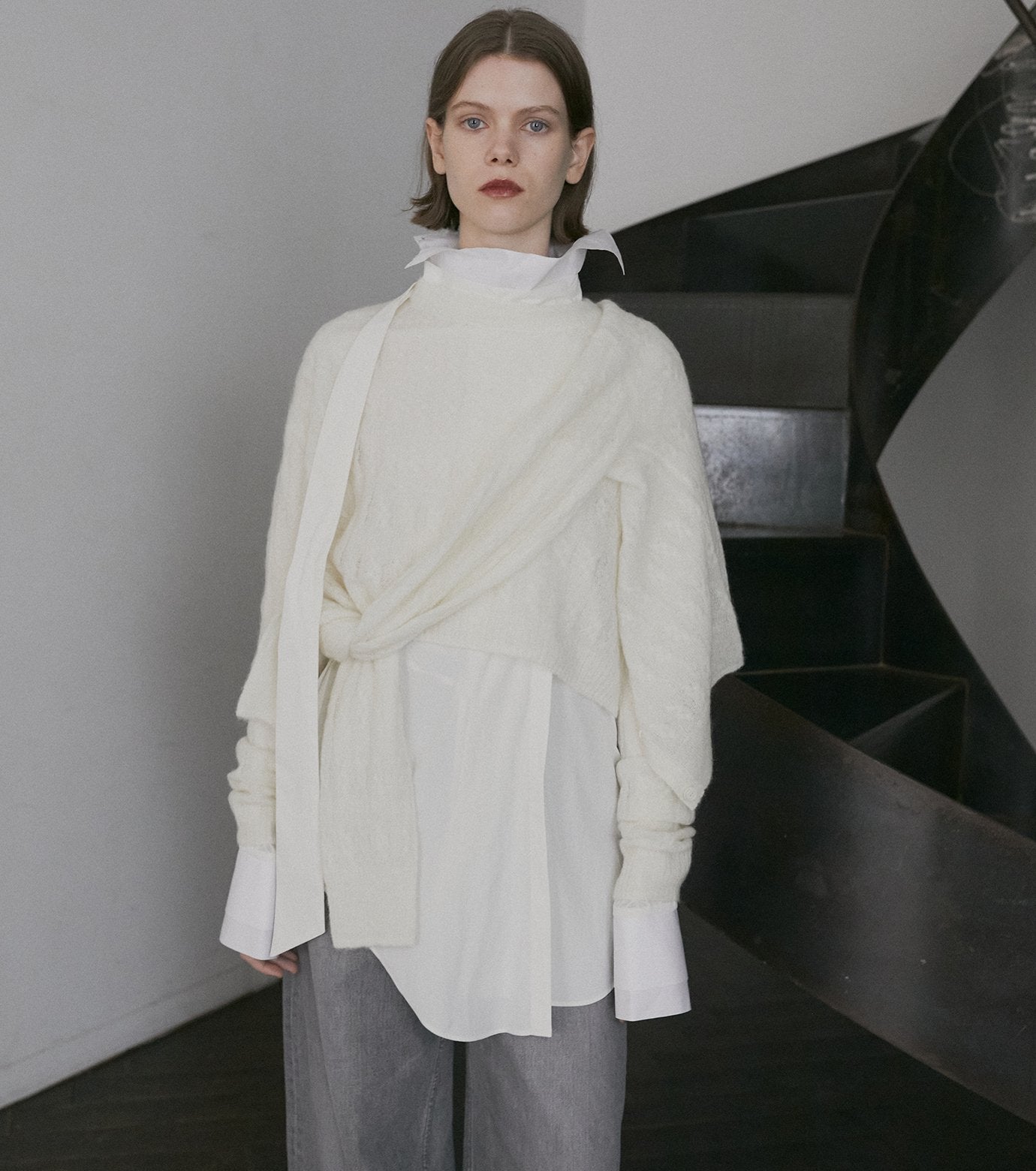 Cable Mohair Pullover