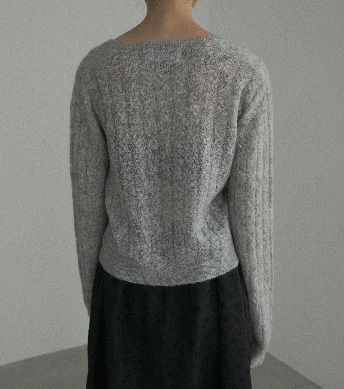 Cable Mohair Cardigan