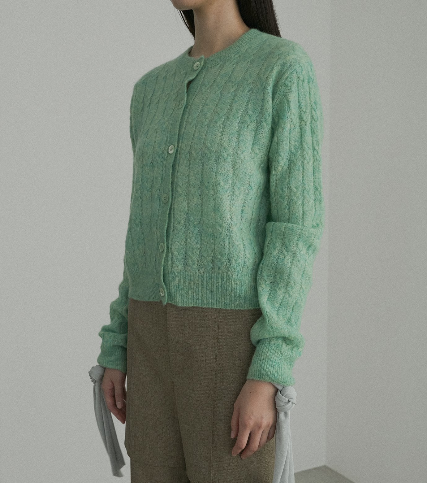 Cable Mohair Cardigan