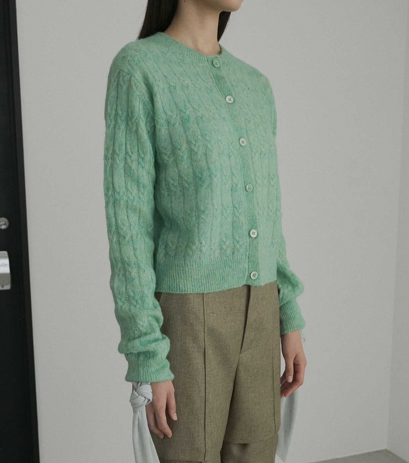 Cable Mohair Cardigan