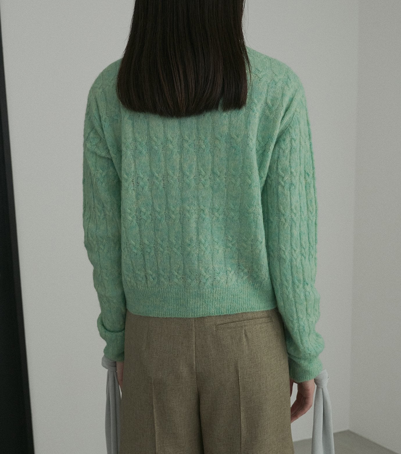 Cable Mohair Cardigan
