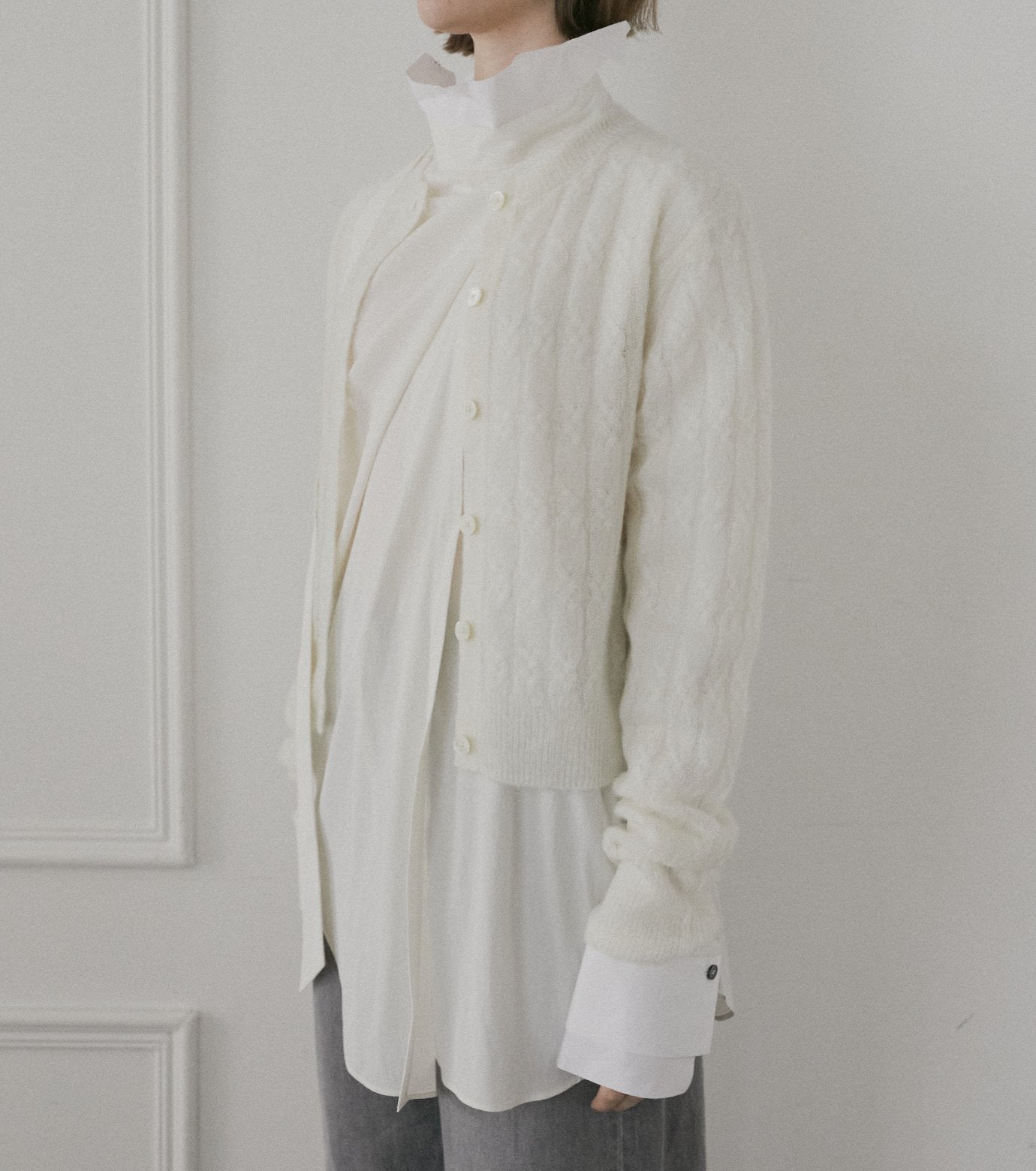 Cable Mohair Cardigan