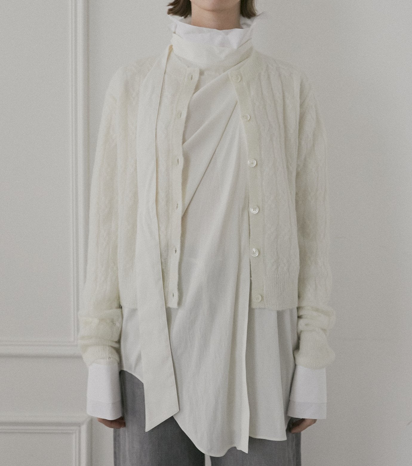 Cable Mohair Cardigan