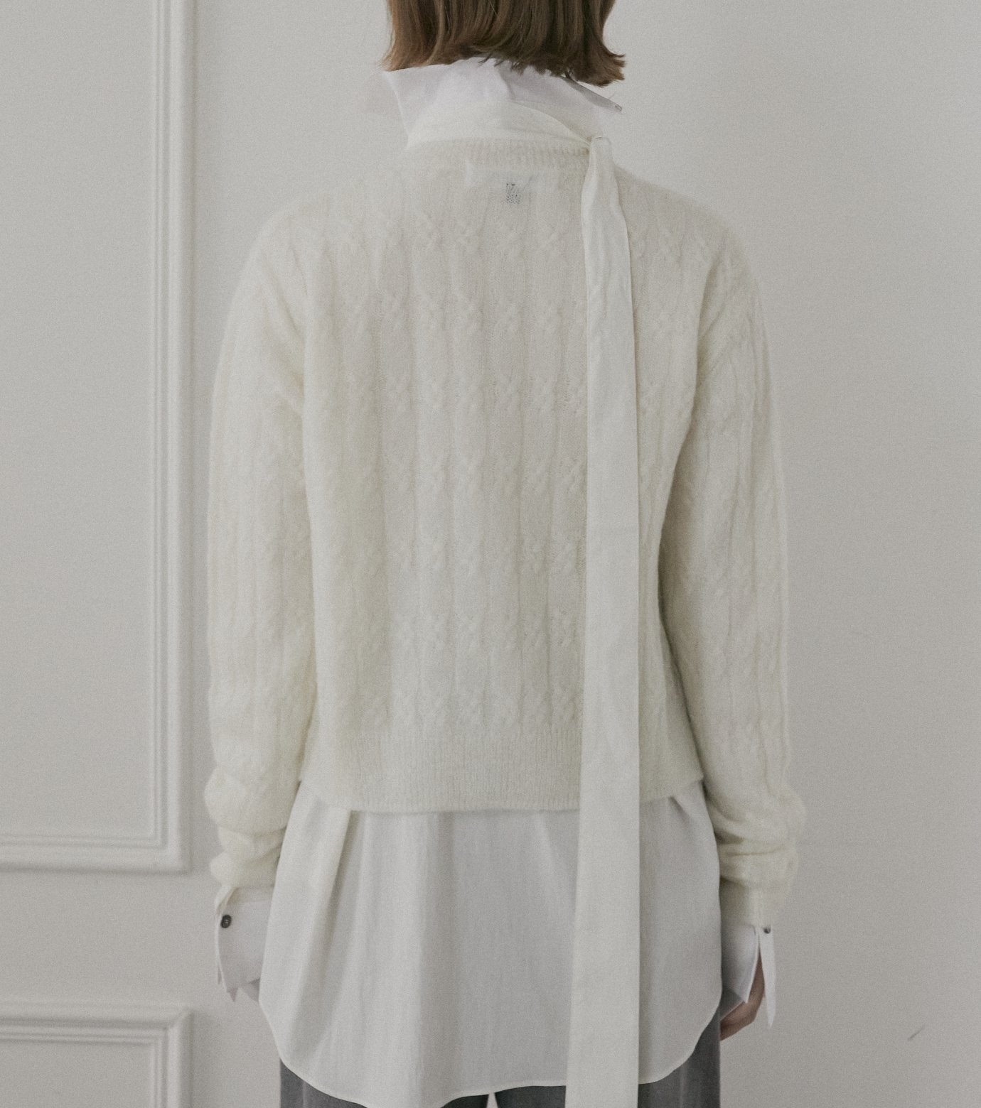 Cable Mohair Cardigan