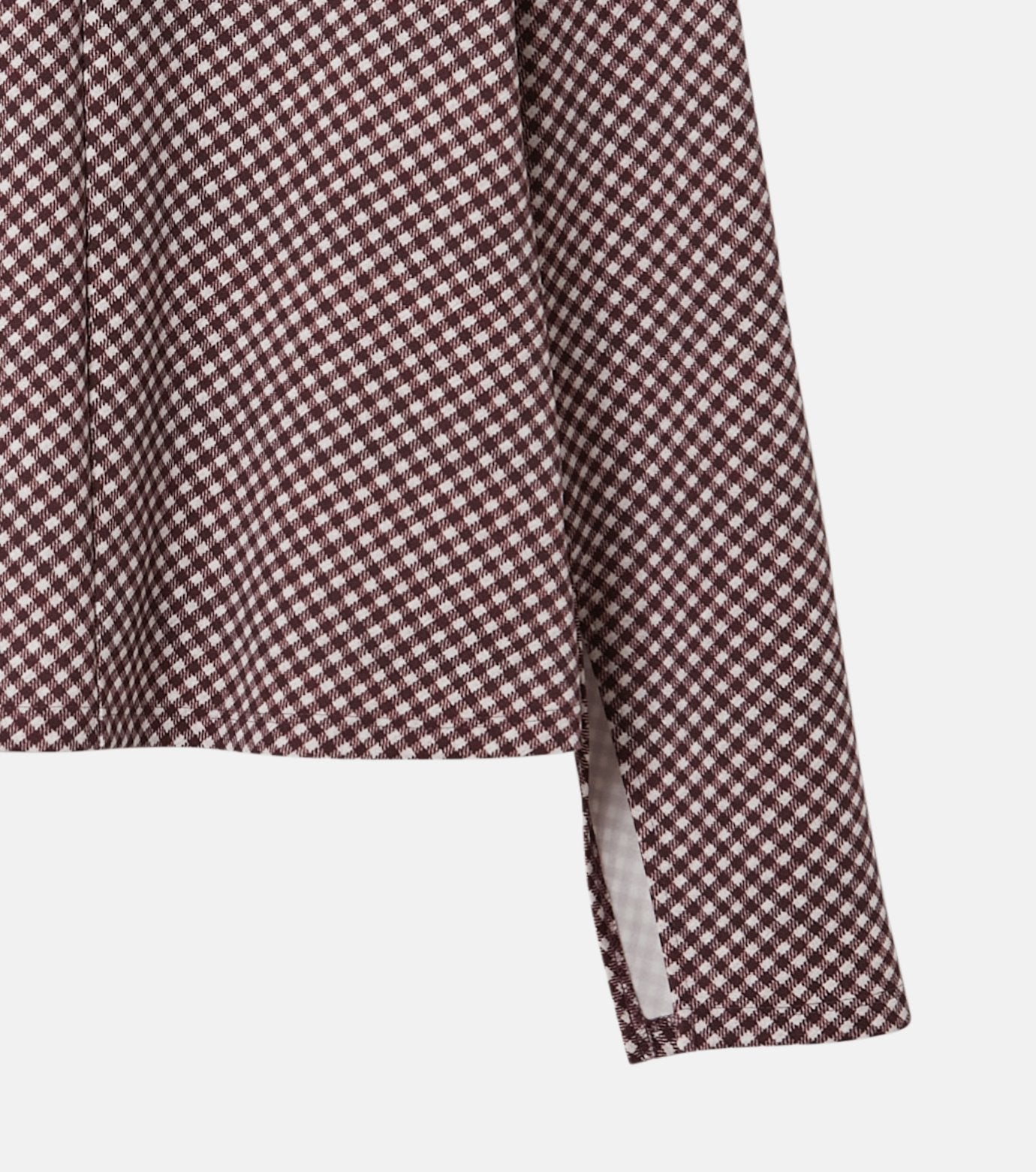 Check Jersey Turtle Neck TOP