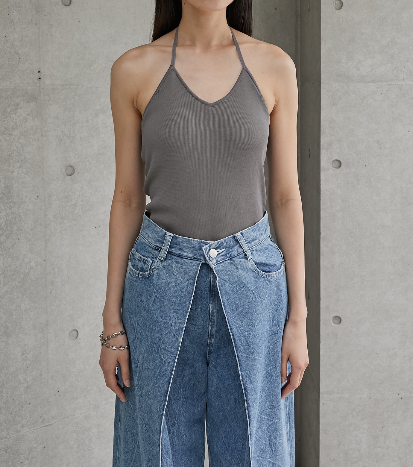 Halterneck Knit Top