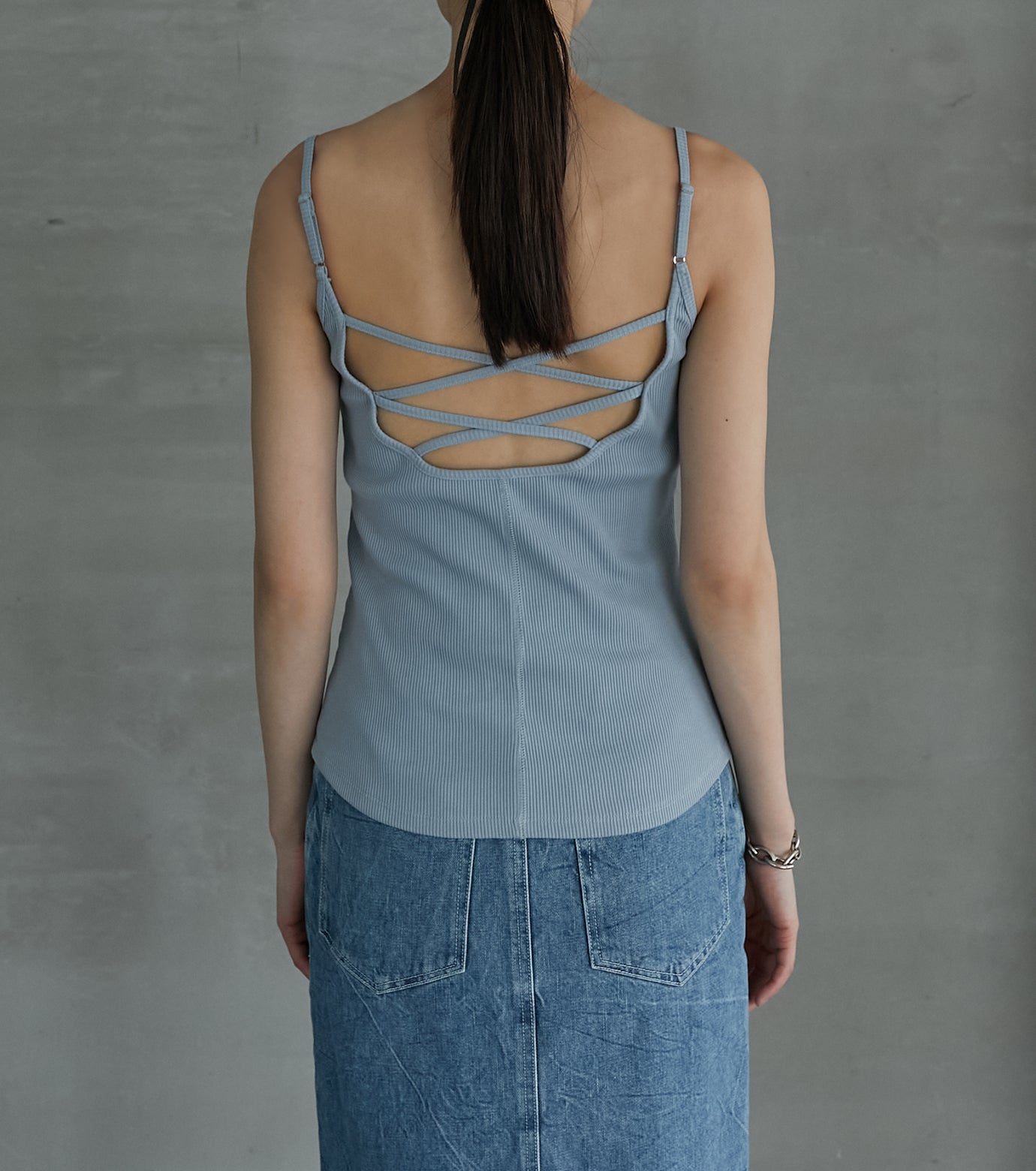 Lace Up Back Cami TOP