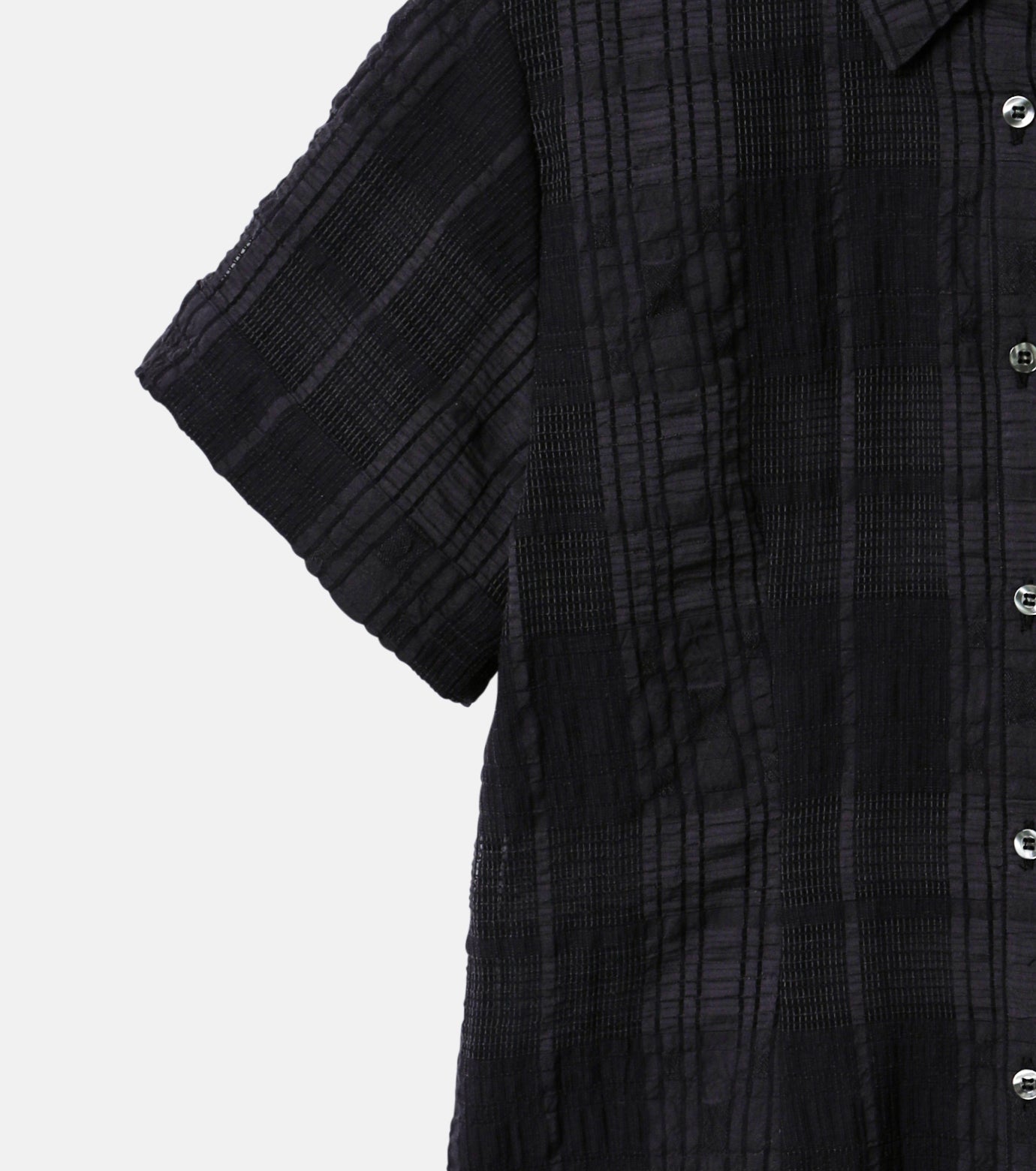 Checkered Lace Jacquard Shirt