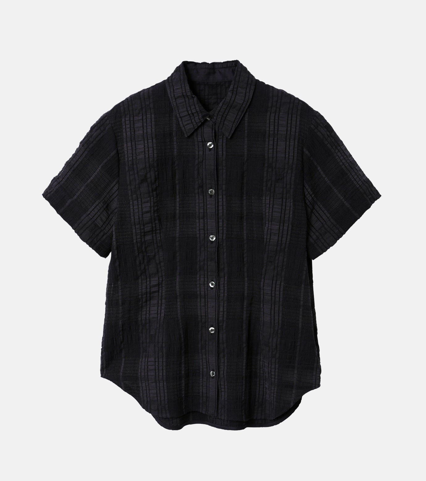 Checkered Lace Jacquard Shirt