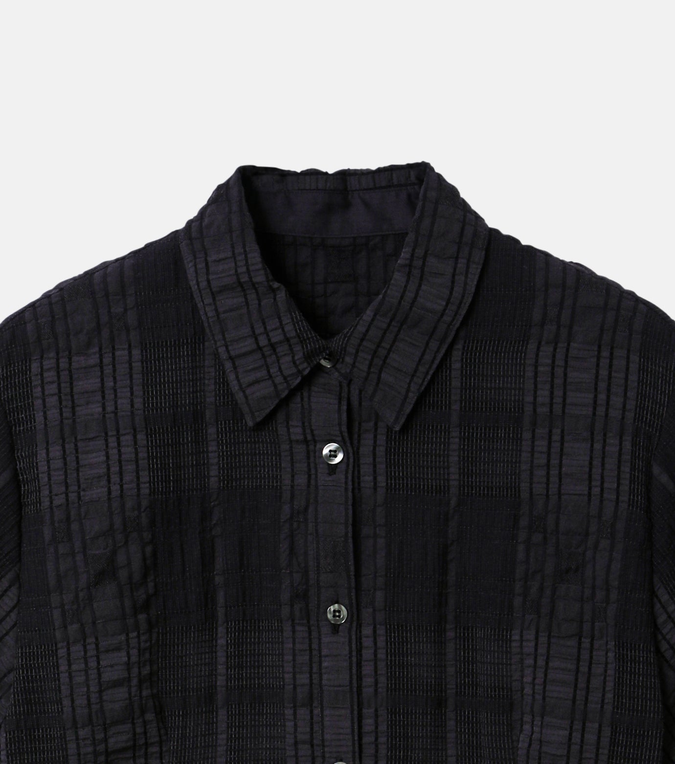 Checkered Lace Jacquard Shirt