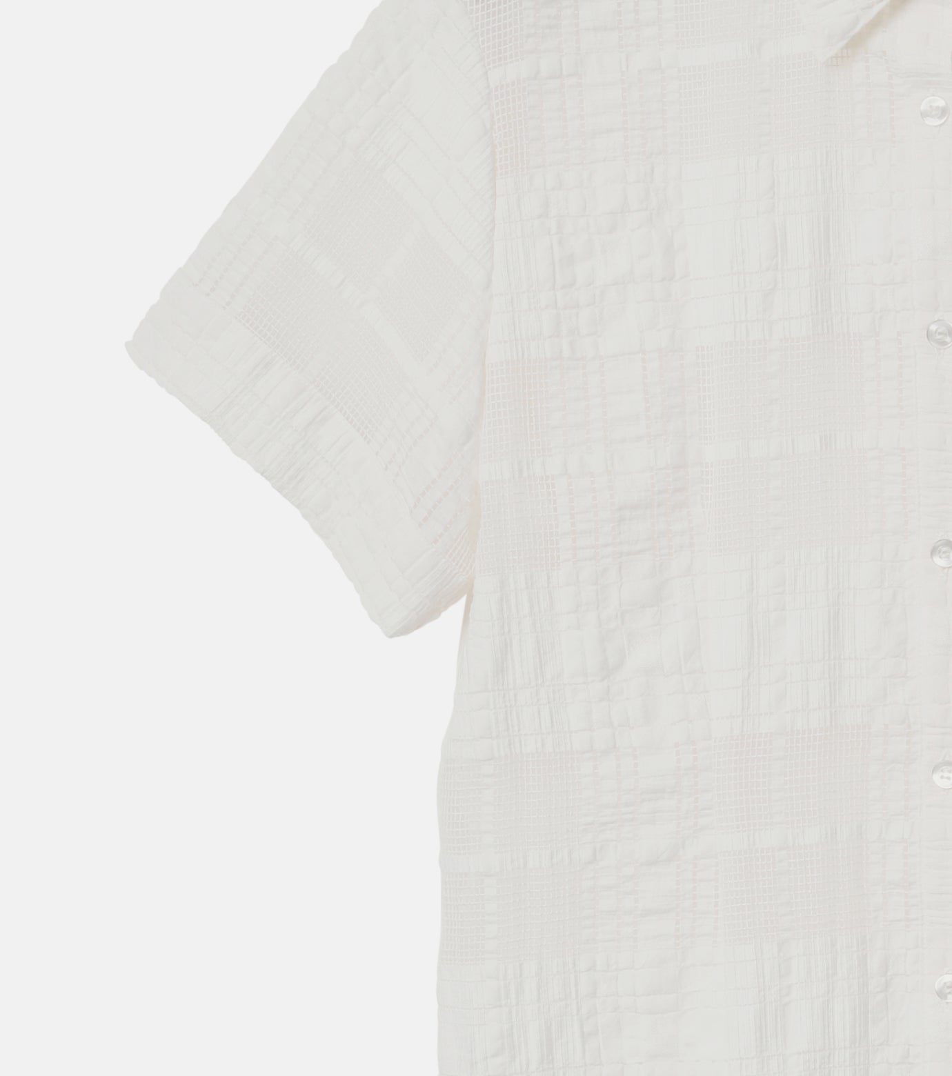 Checkered Lace Jacquard Shirt