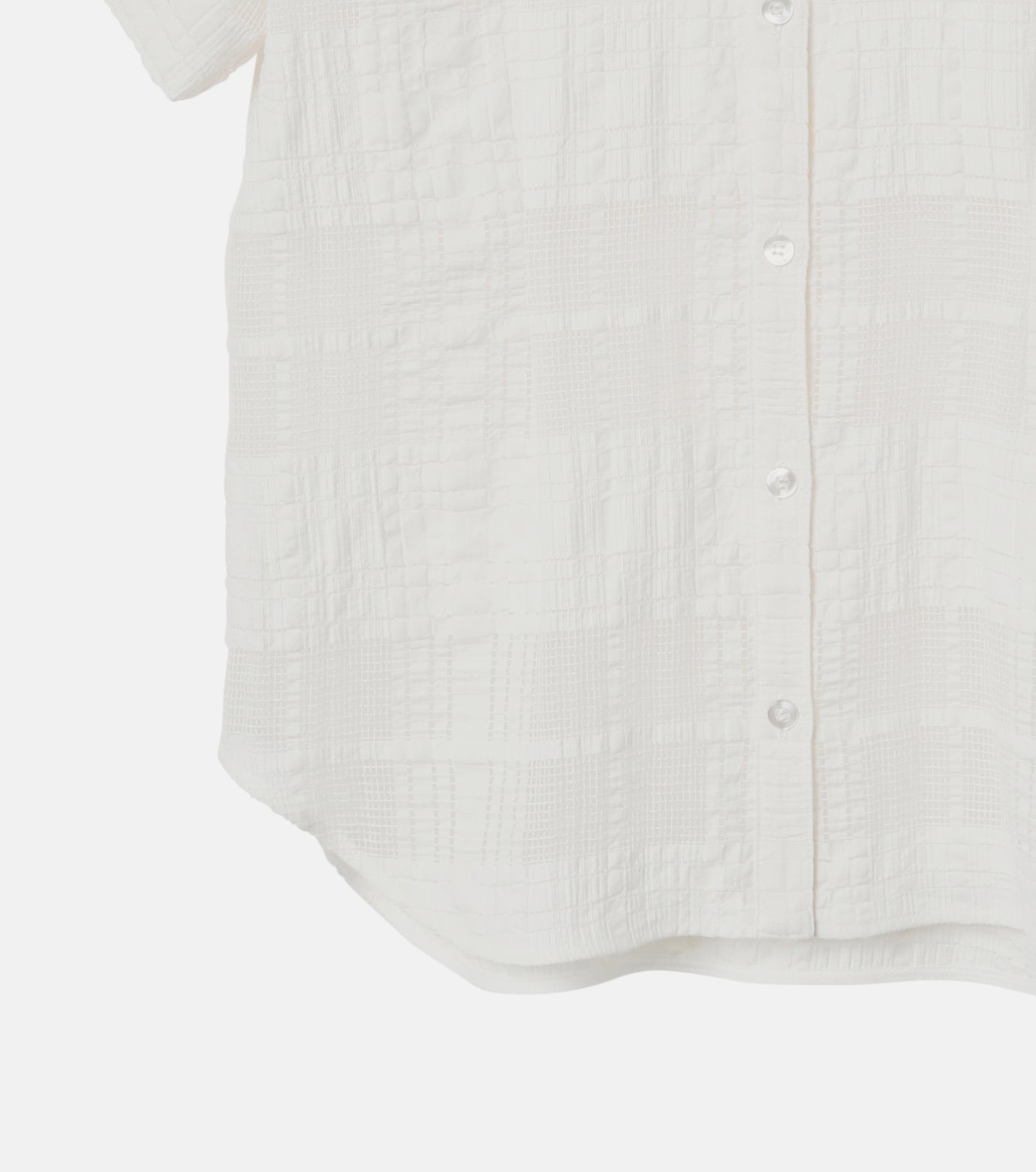 Checkered Lace Jacquard Shirt