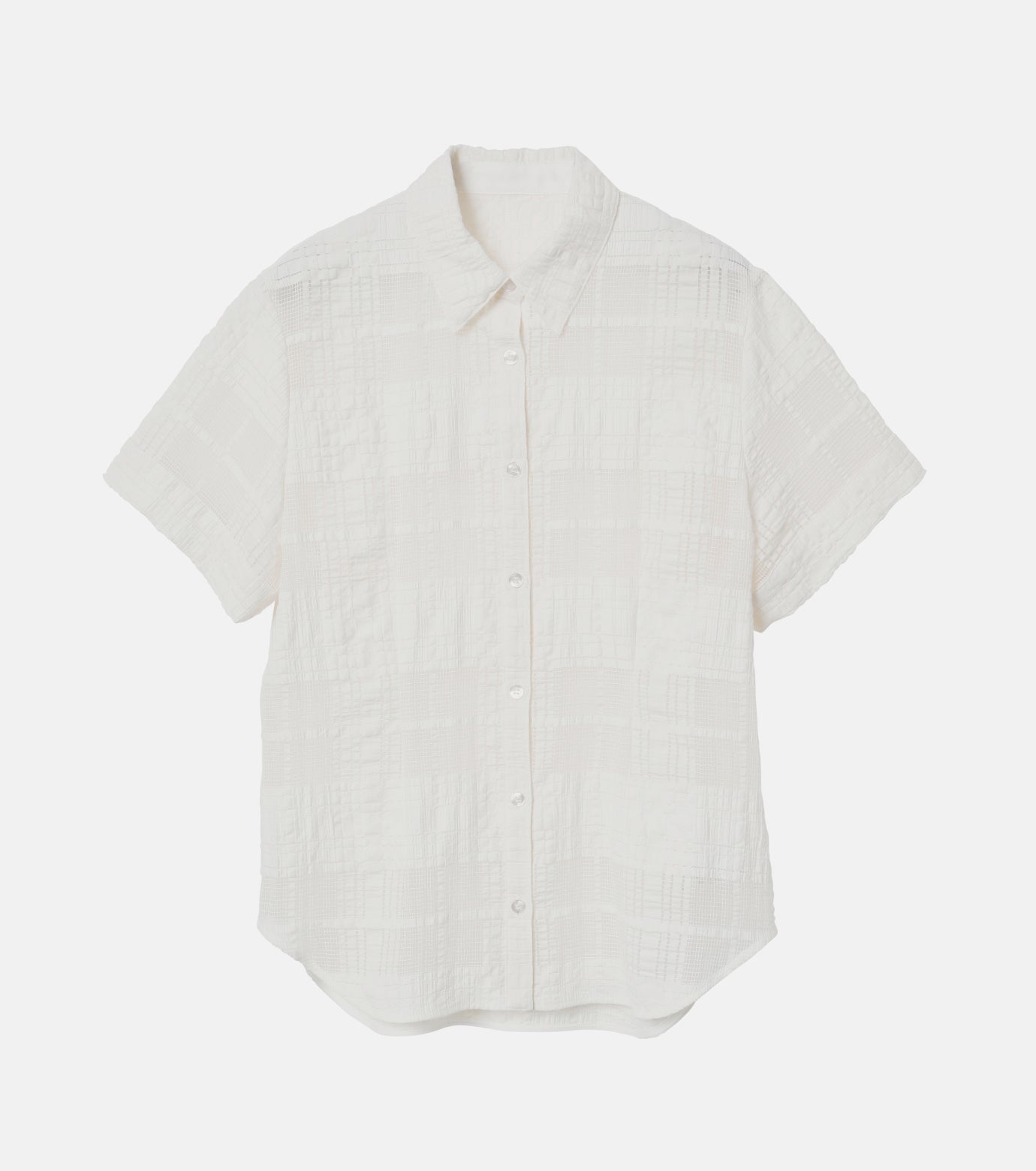 Checkered Lace Jacquard Shirt
