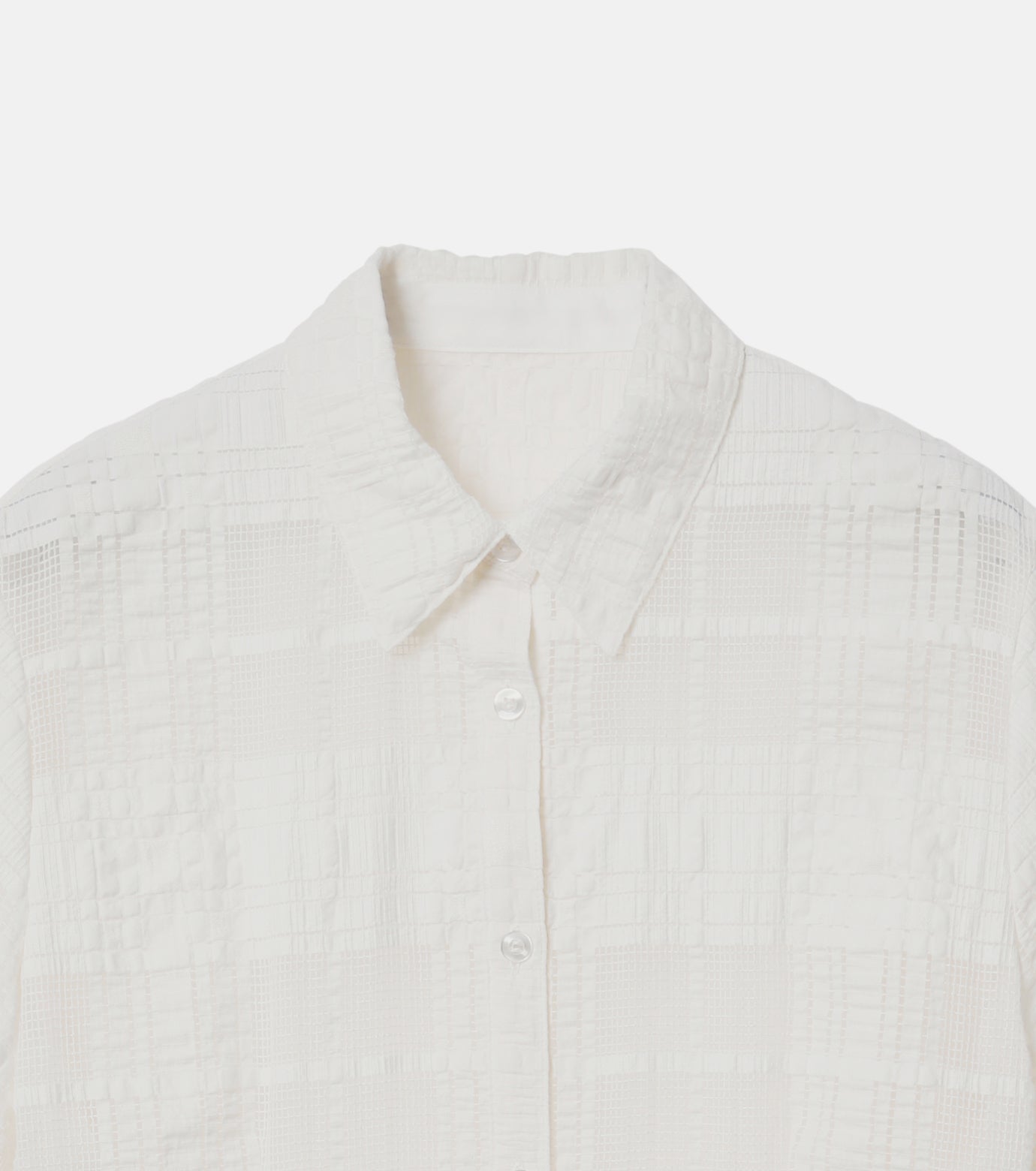 Checkered Lace Jacquard Shirt