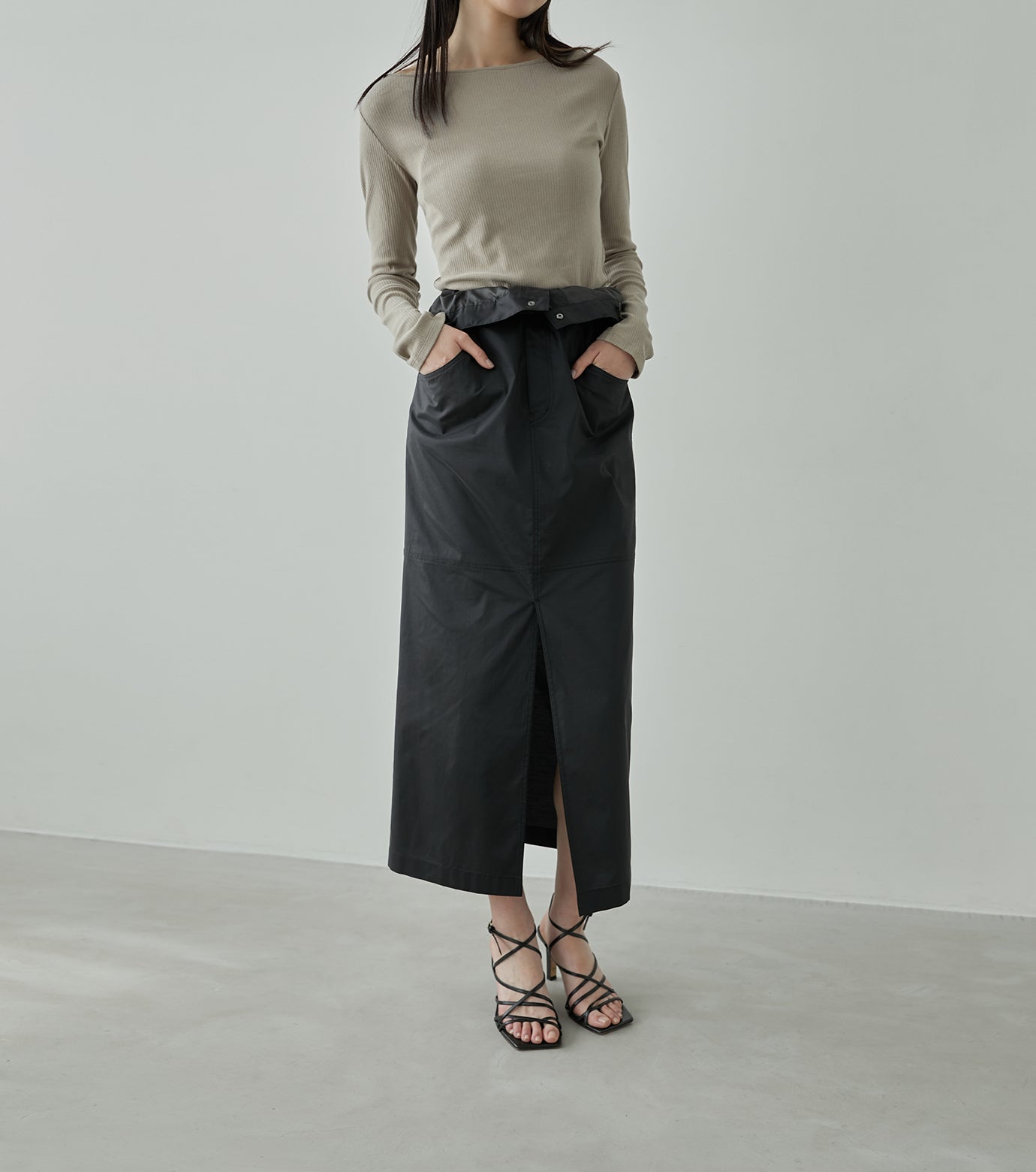 Tafta 2waybelted Maxi Skirt