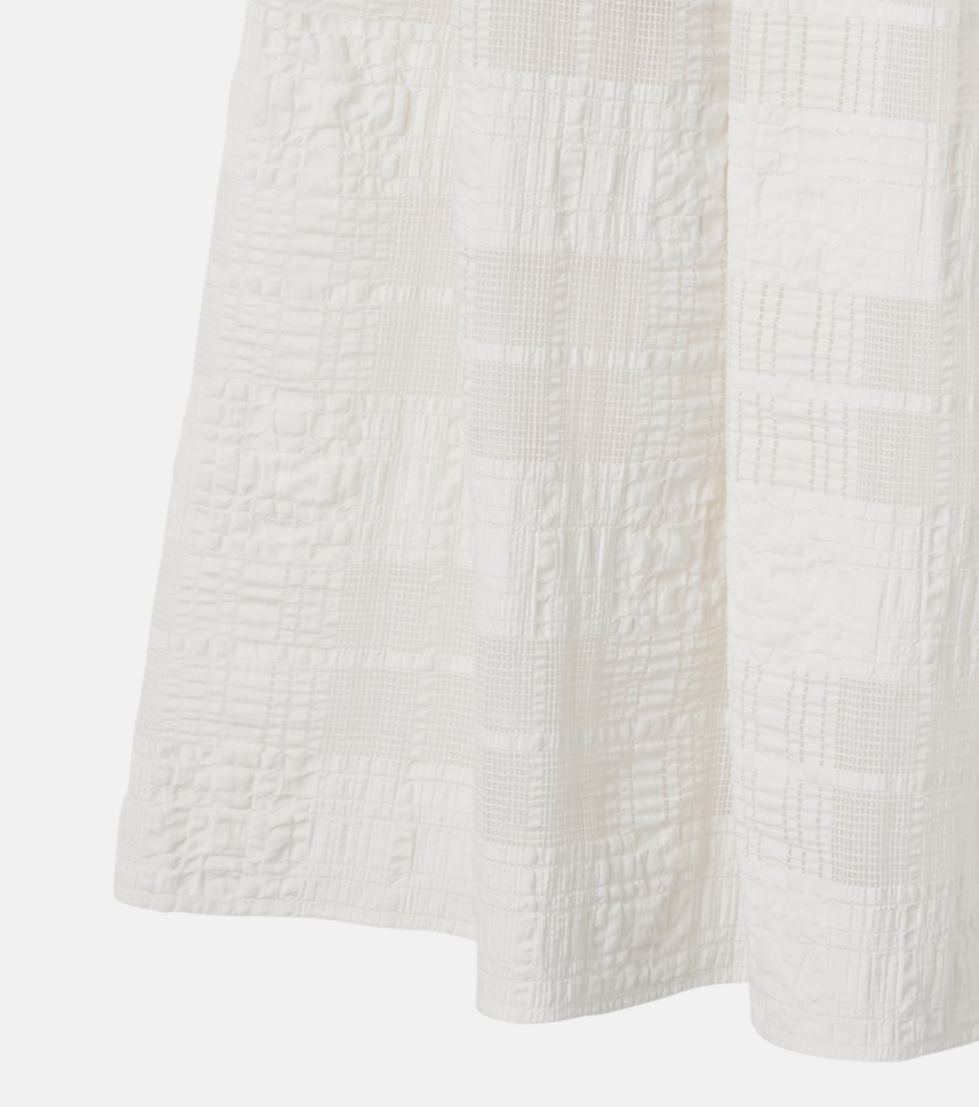 Checkered Lace Jacquard Tuck Skirt