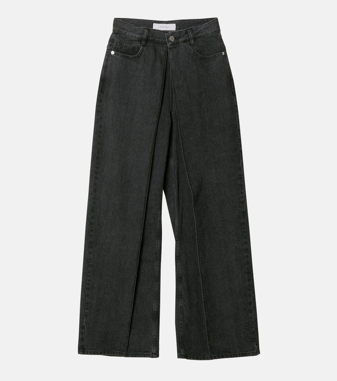 Front Tuck Wide Denim Pants