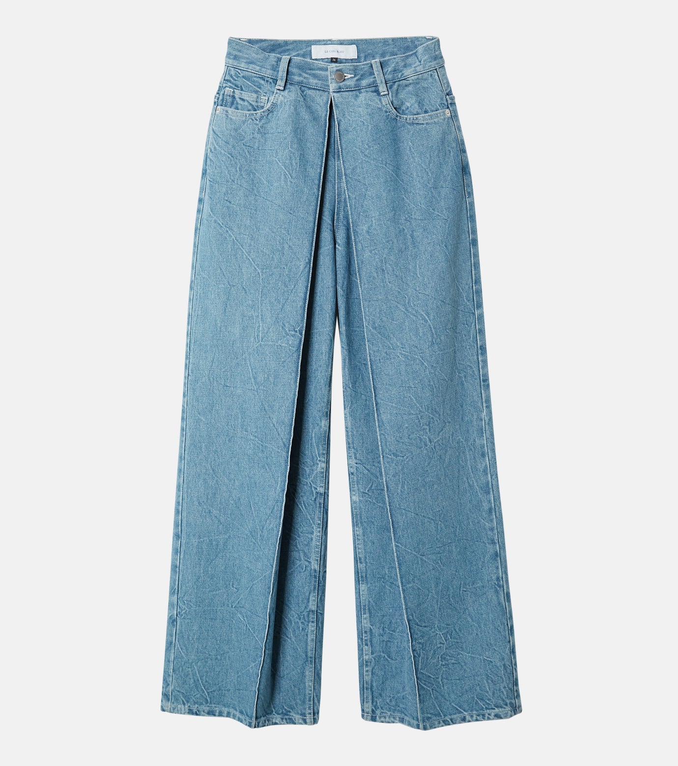 Front Tuck Wide Denim Pants