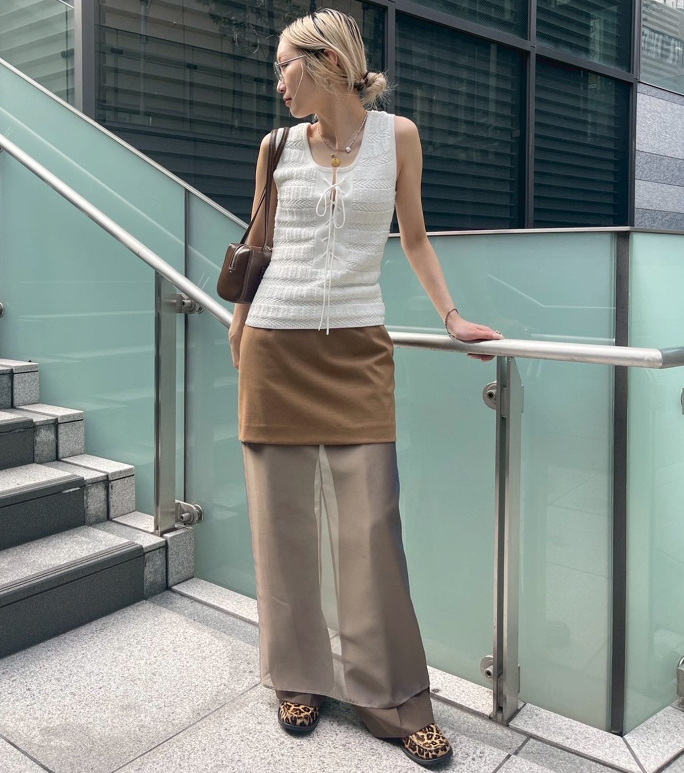 Knit Top w/Lace-Up Front