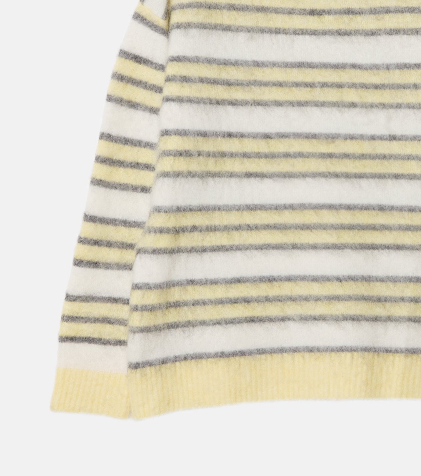 Brushed Mohair Striped Pullover