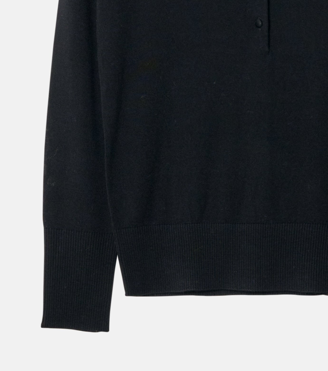 Button-Front High Neck Knit