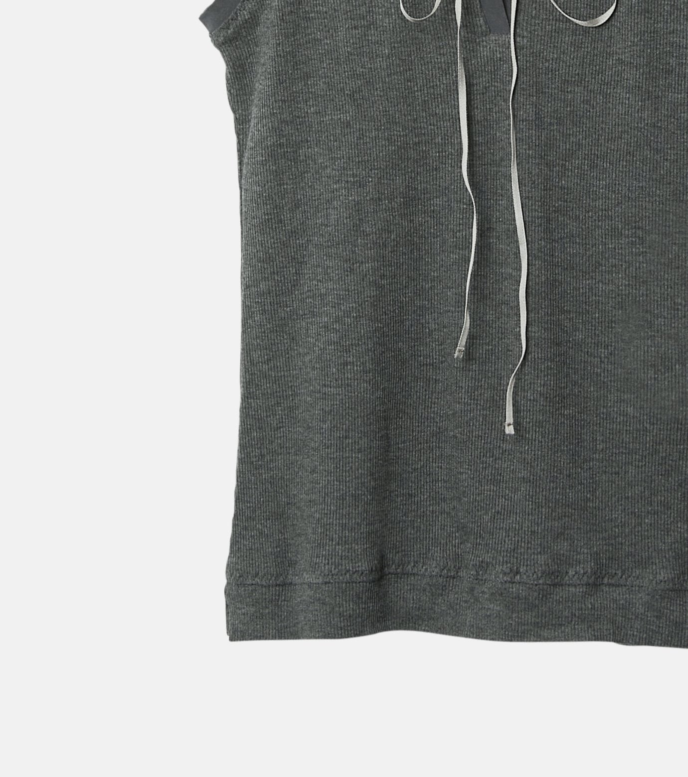 Ribbon-trimmed Neckline Tank
