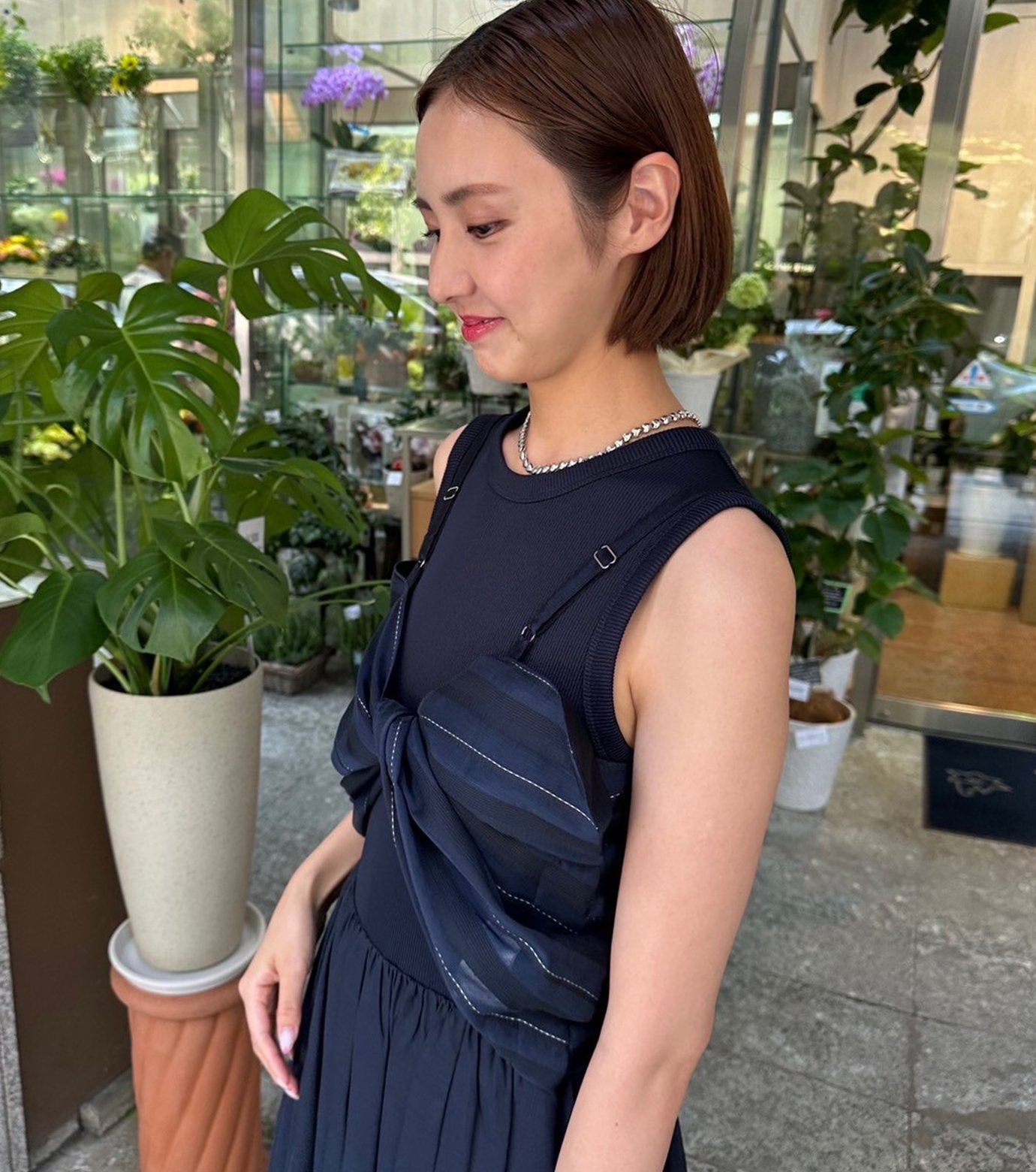 Jacquard Sheer Stripe Cami Top