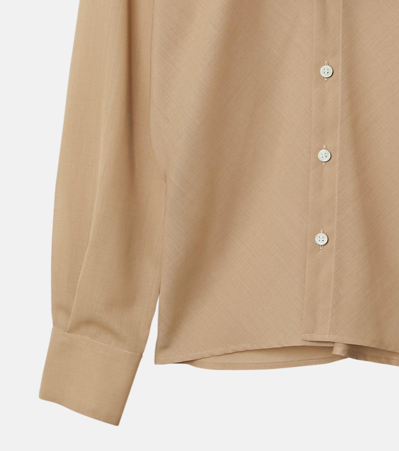 Sheer Wool Shirt w/Neck Scarf