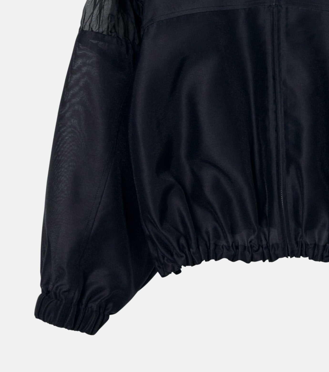 Mixed-Material Zip-Up Blouson