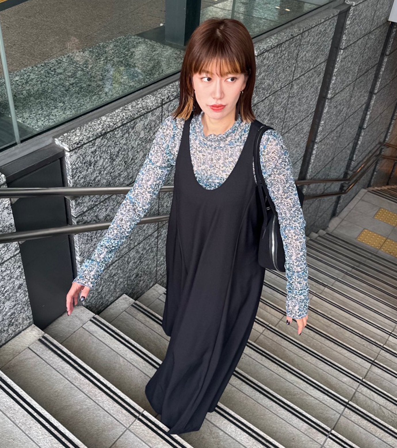 Sleeveless Twill A-line Dress