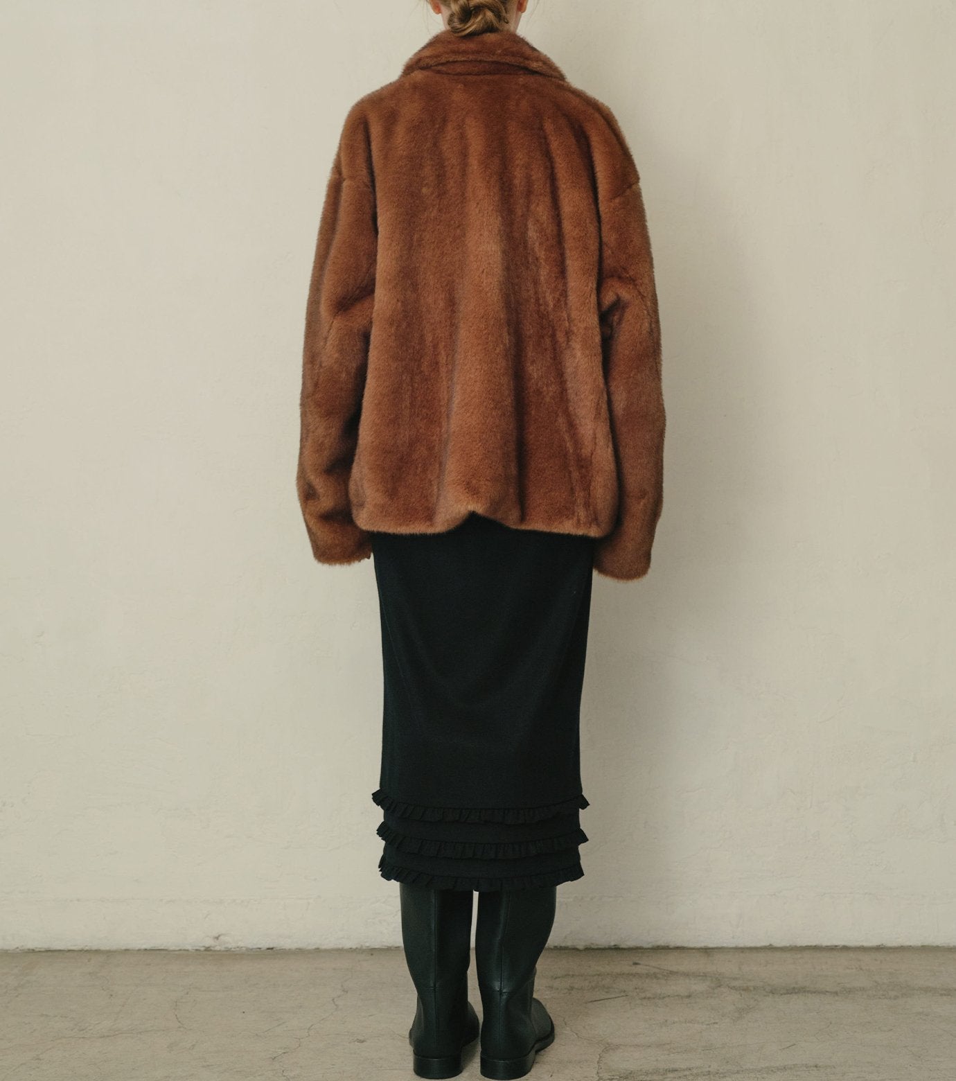 Jersey Shirt Dress w/Frilled Details