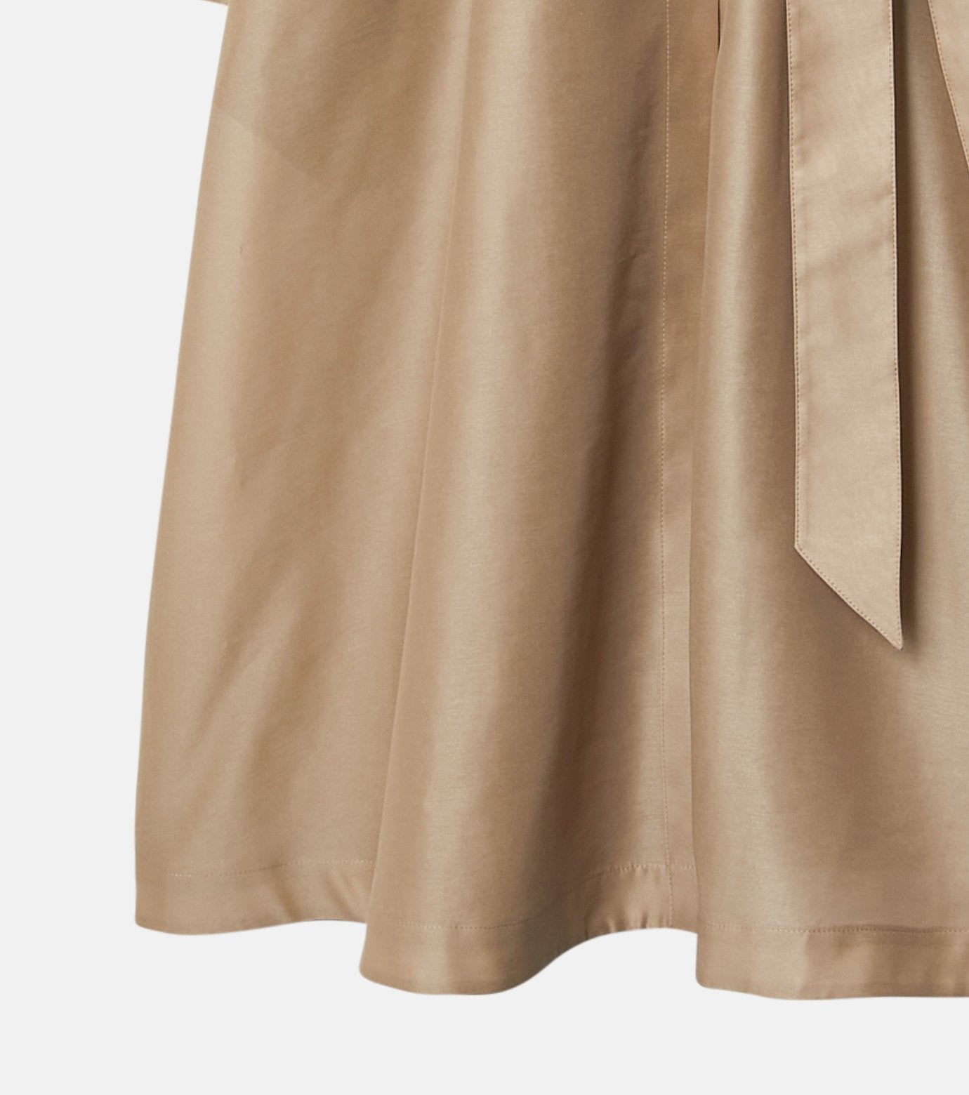 Organza Belted Shirt Dress