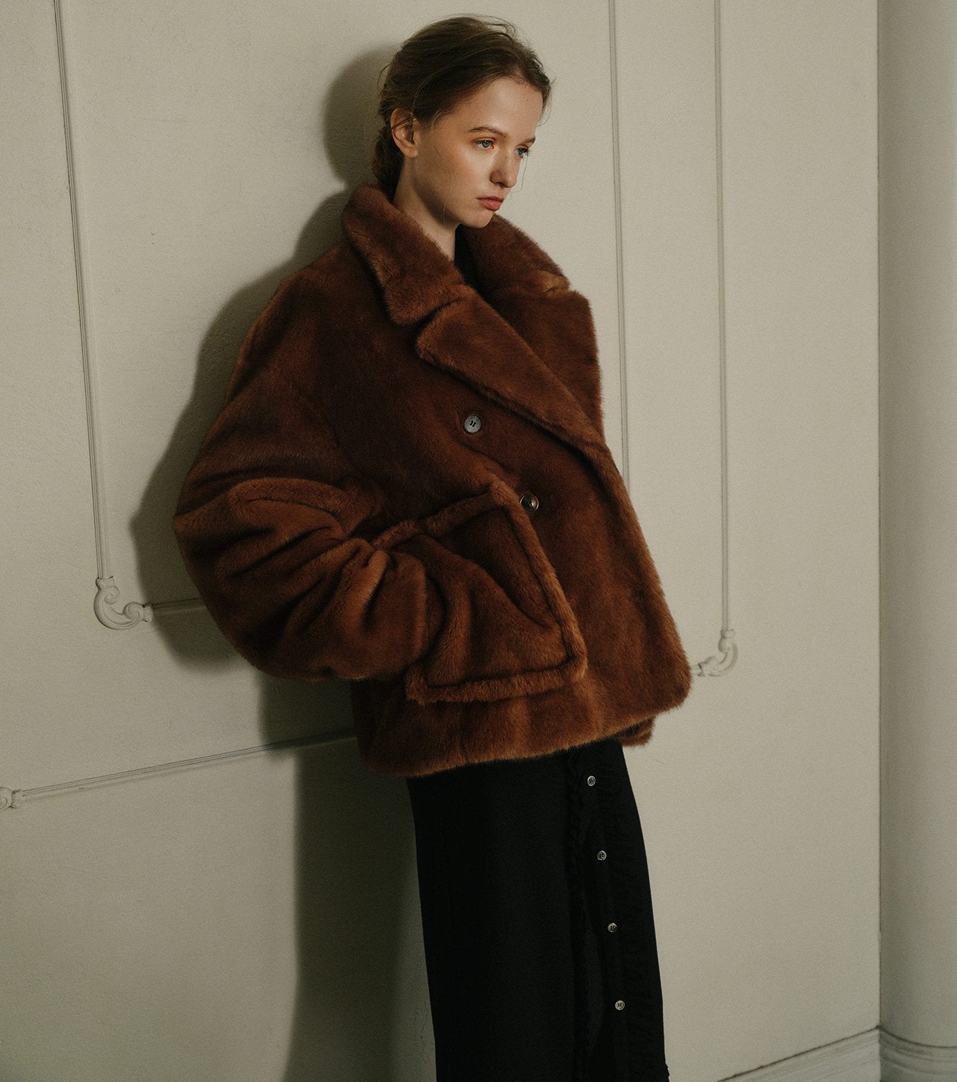Faux Mink Peacoat