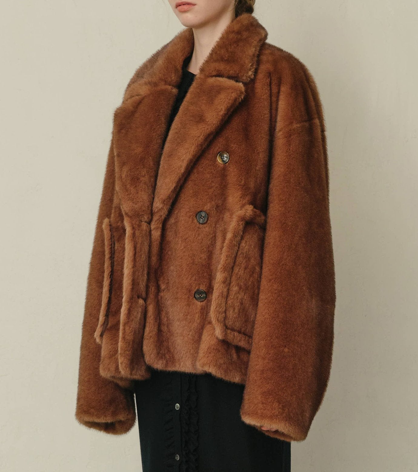 Faux Mink Peacoat