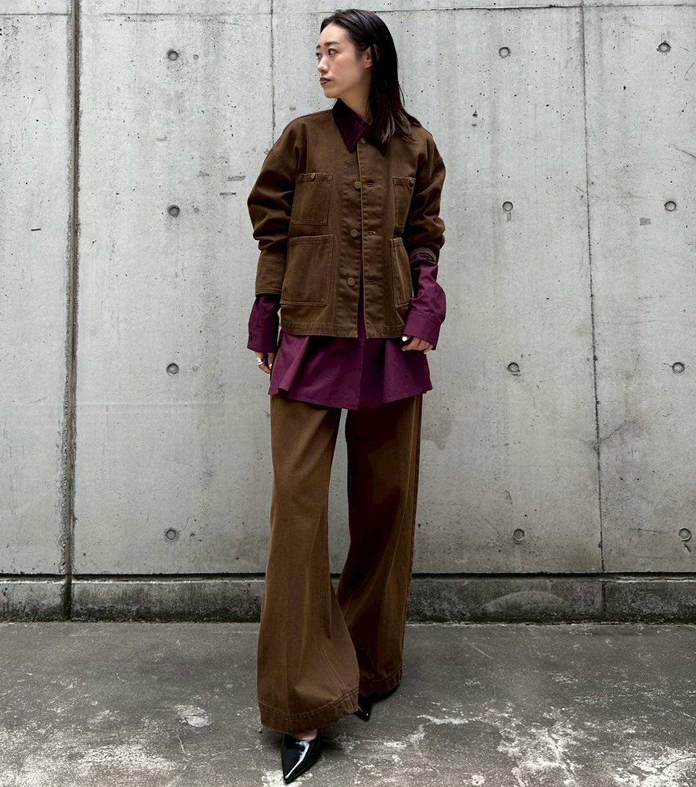 Pigment Twill Blouson w/Fur Collar