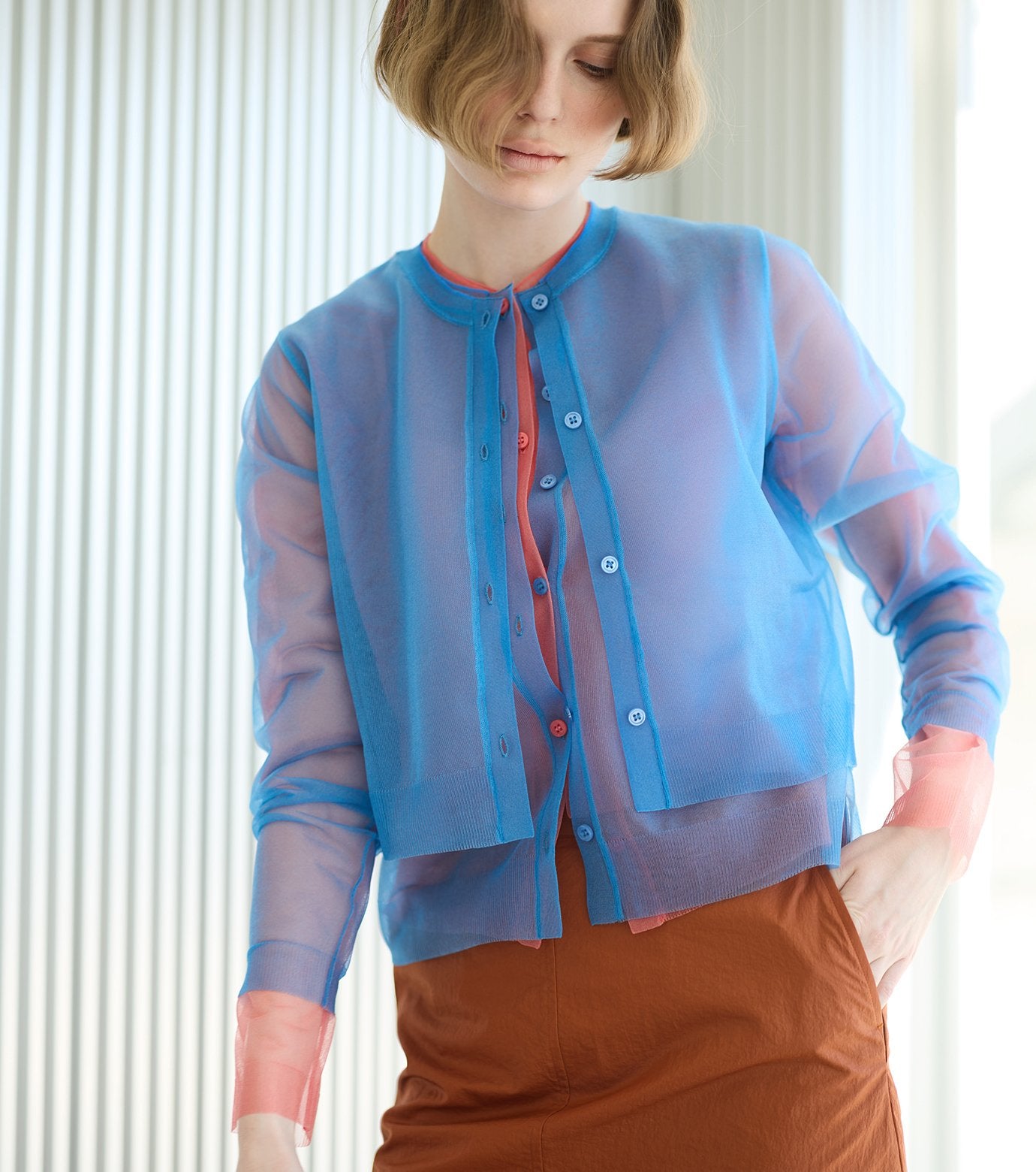 Sheer Layered Cardigan