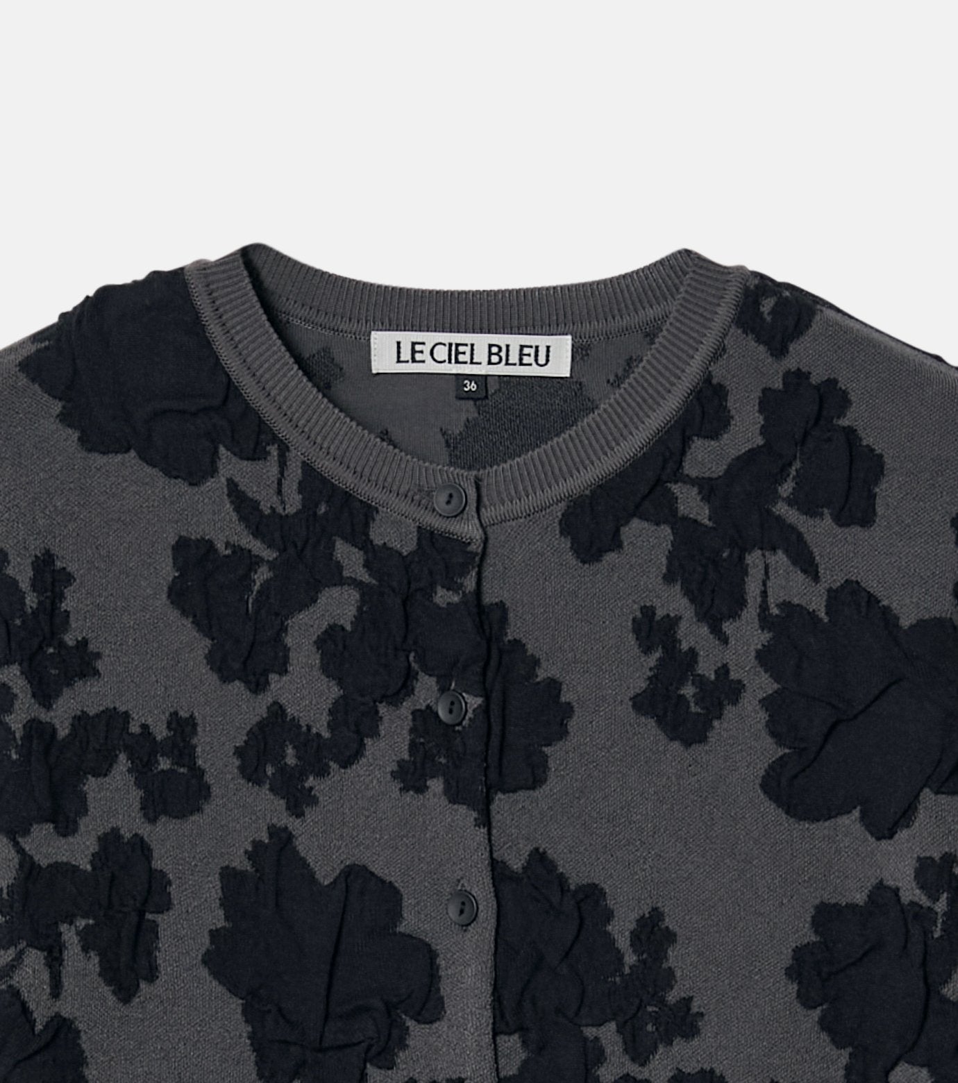 Flower Jacquard Cardigan