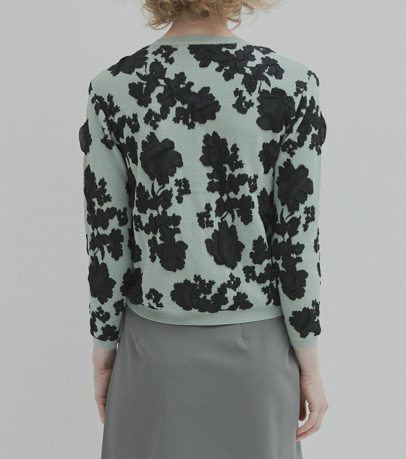 Flower Jacquard Cardigan