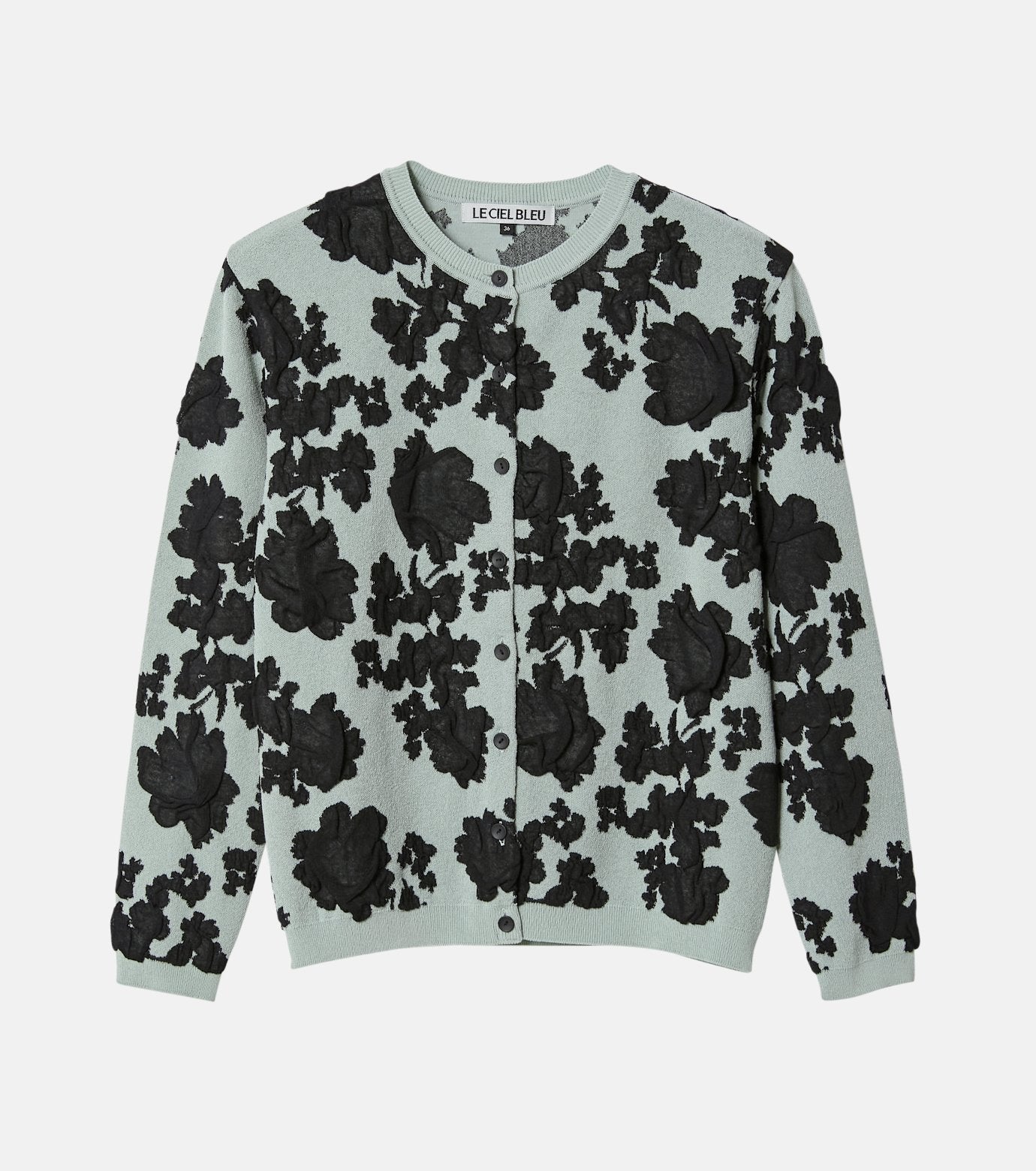 Flower Jacquard Cardigan
